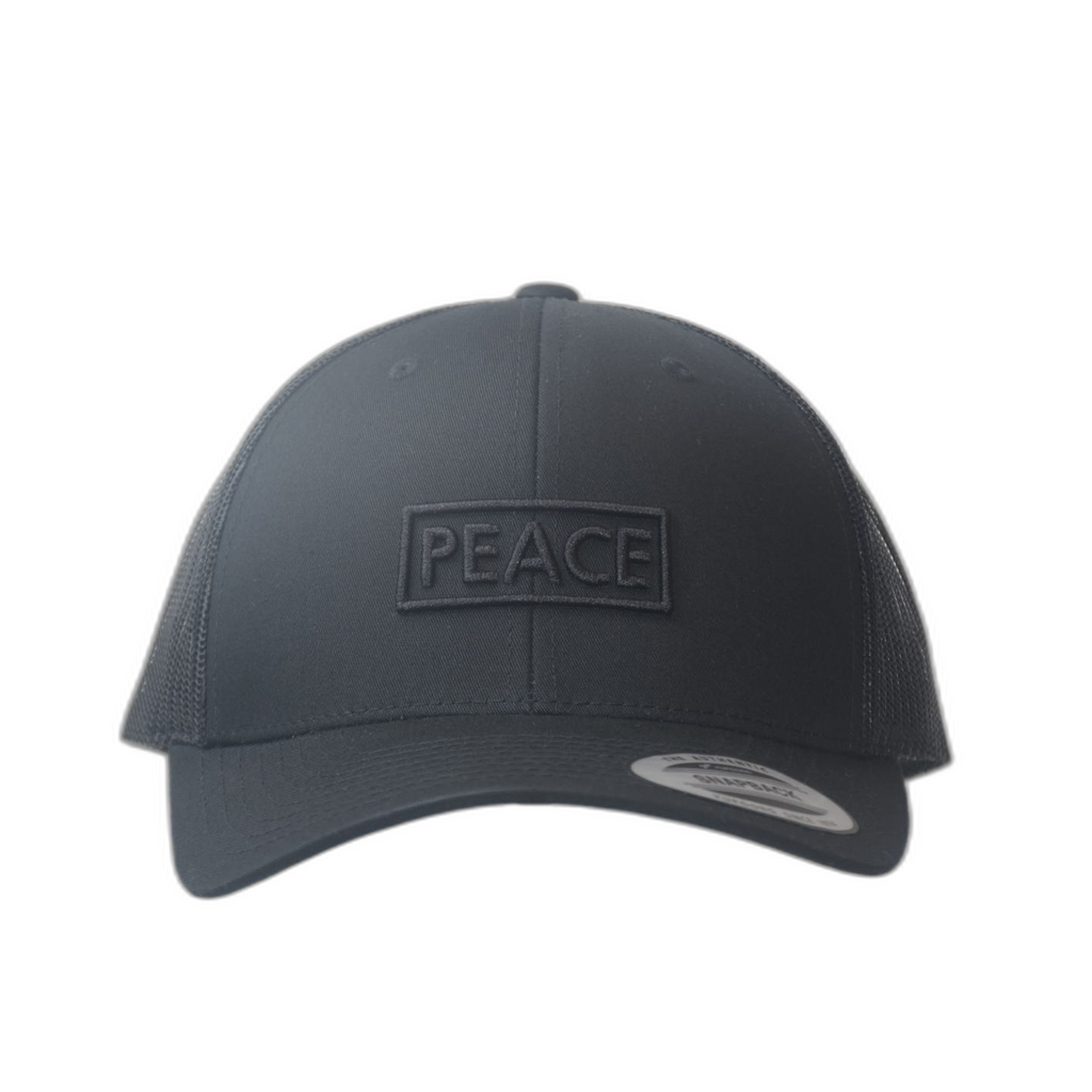 PEACE Trucker Cap Uni Black - Black Logo