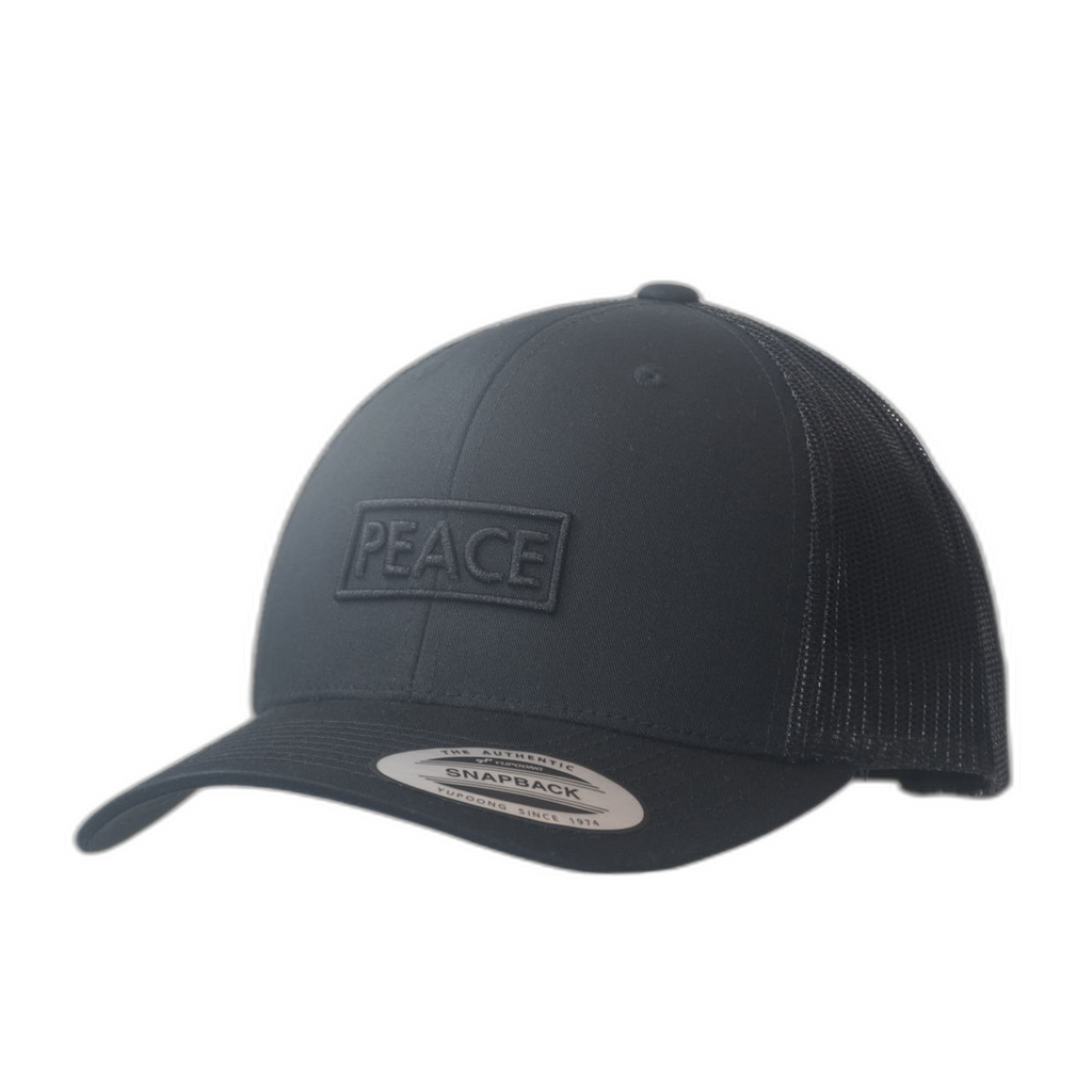PEACE Trucker Cap Uni Black - Black Logo