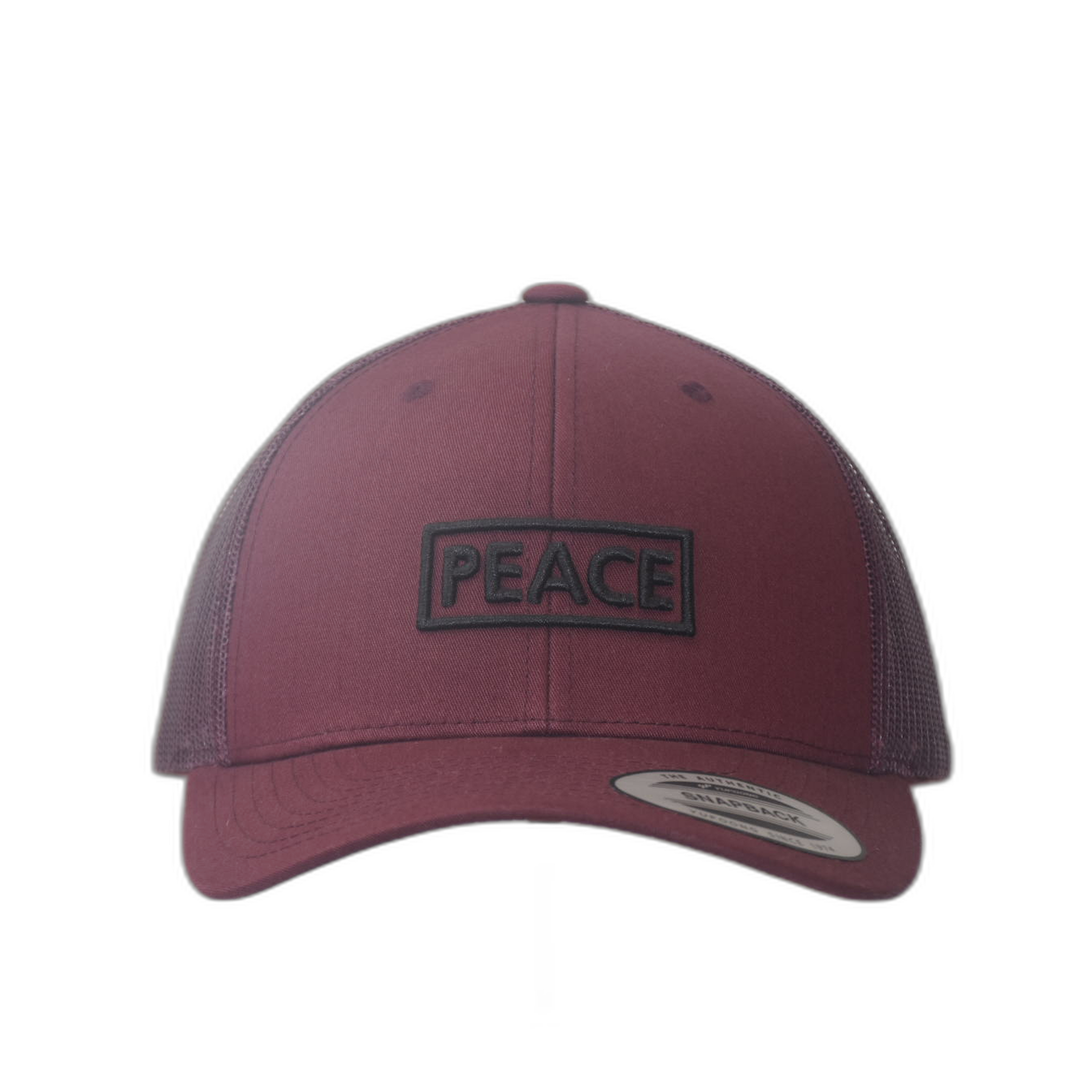 Casquette Trucker PEACE Uni Bordeaux - Logo Noir
