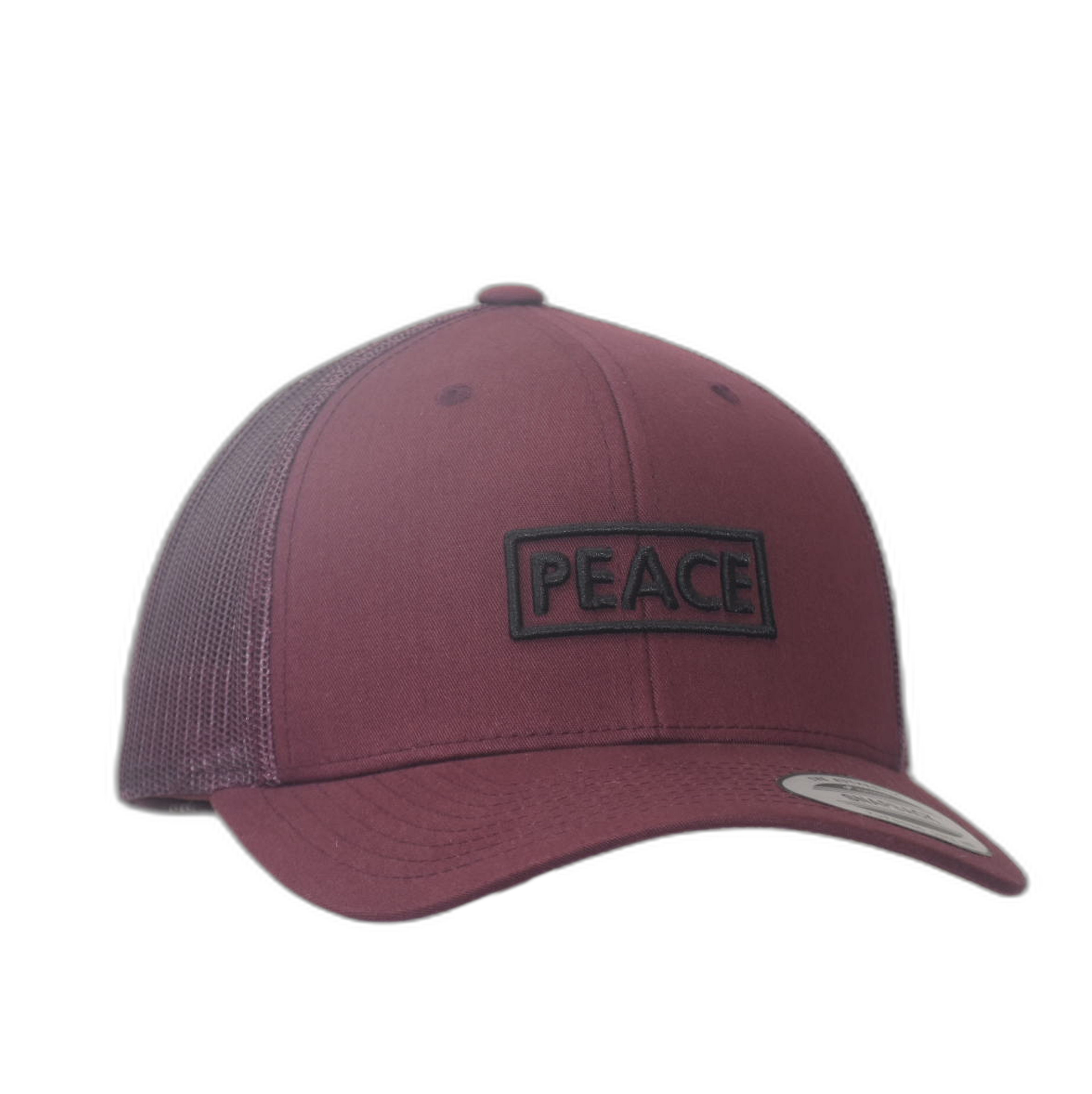Casquette Trucker PEACE Uni Bordeaux - Logo Noir