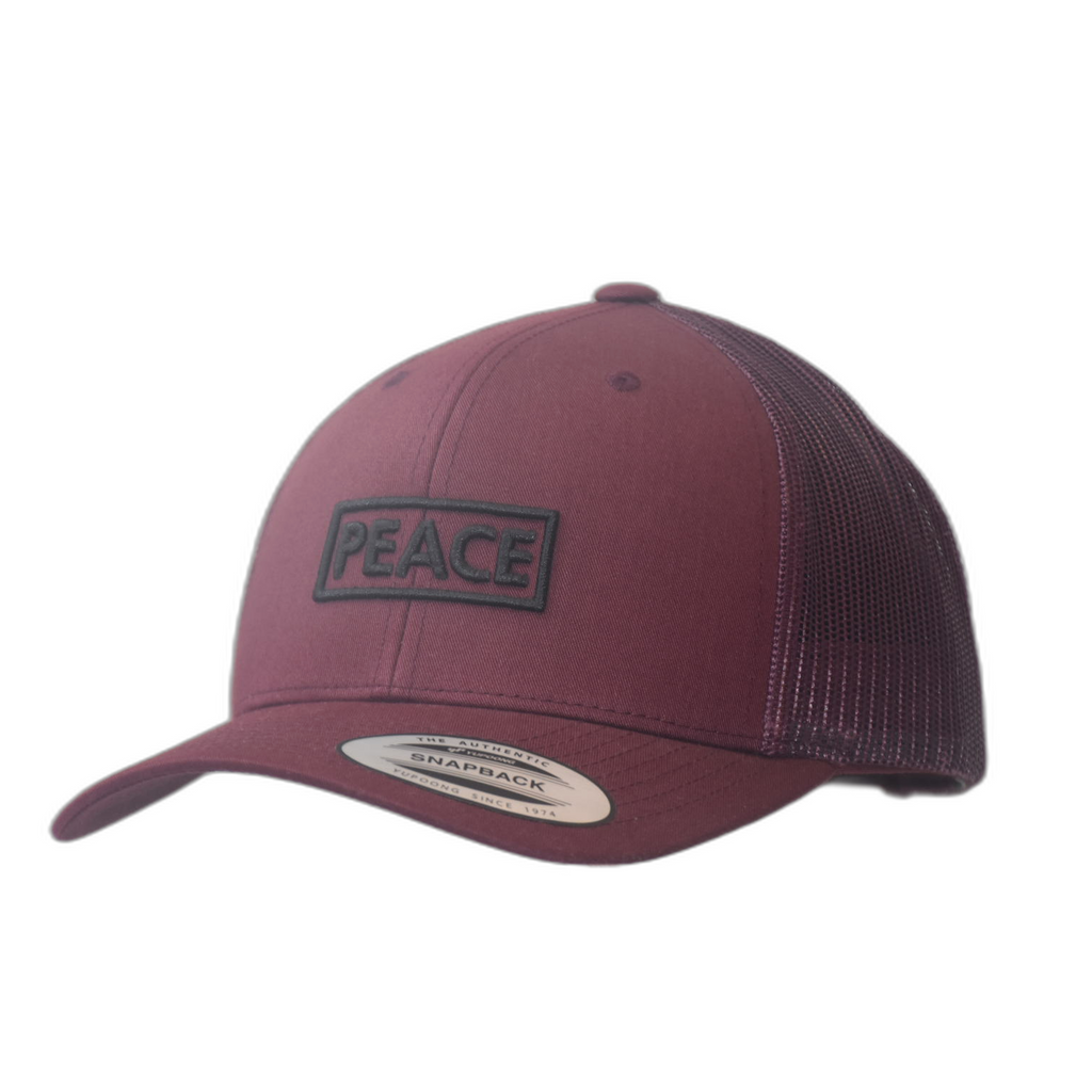 Casquette Trucker PEACE Uni Bordeaux - Logo Noir