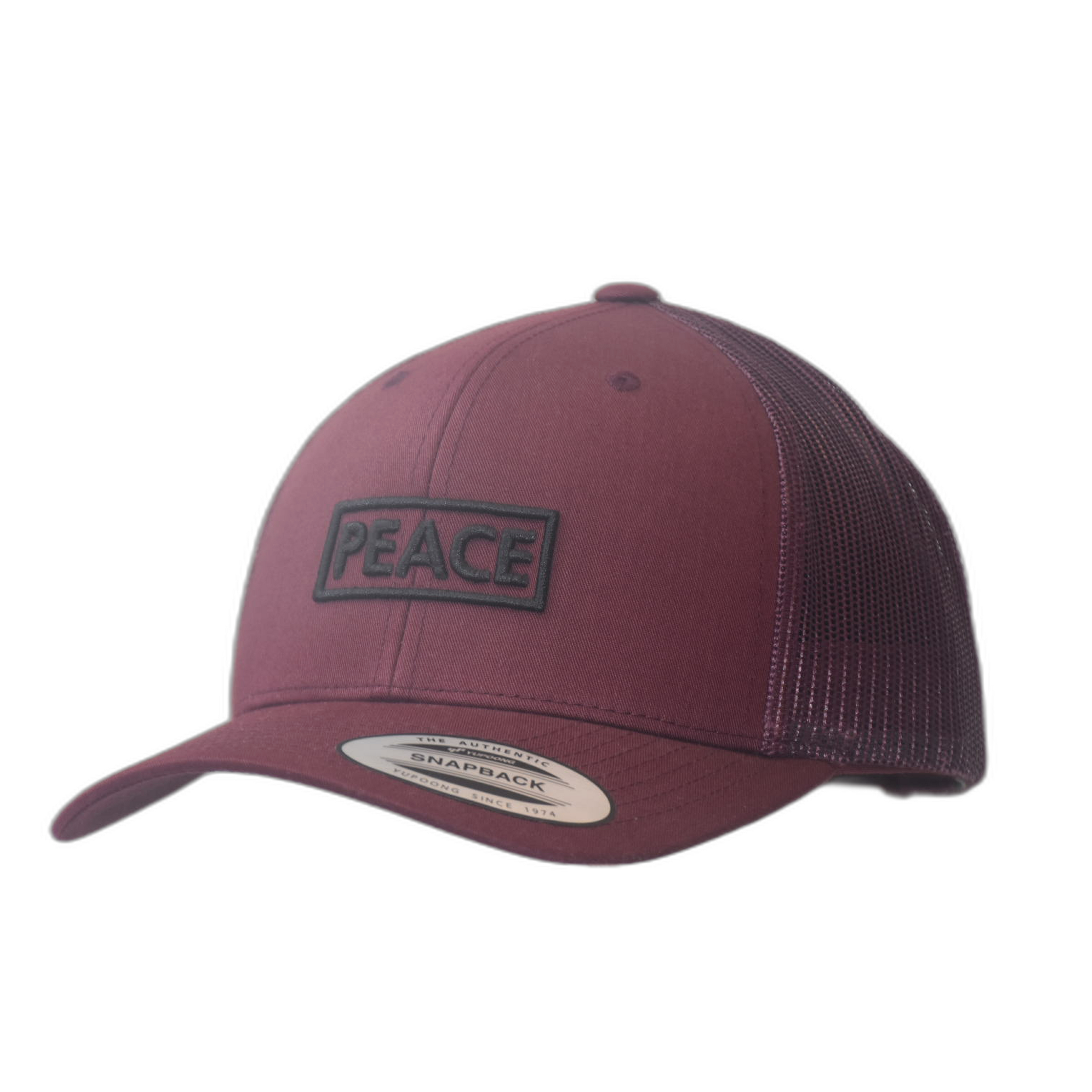 Casquette Trucker PEACE Uni Bordeaux - Logo Noir