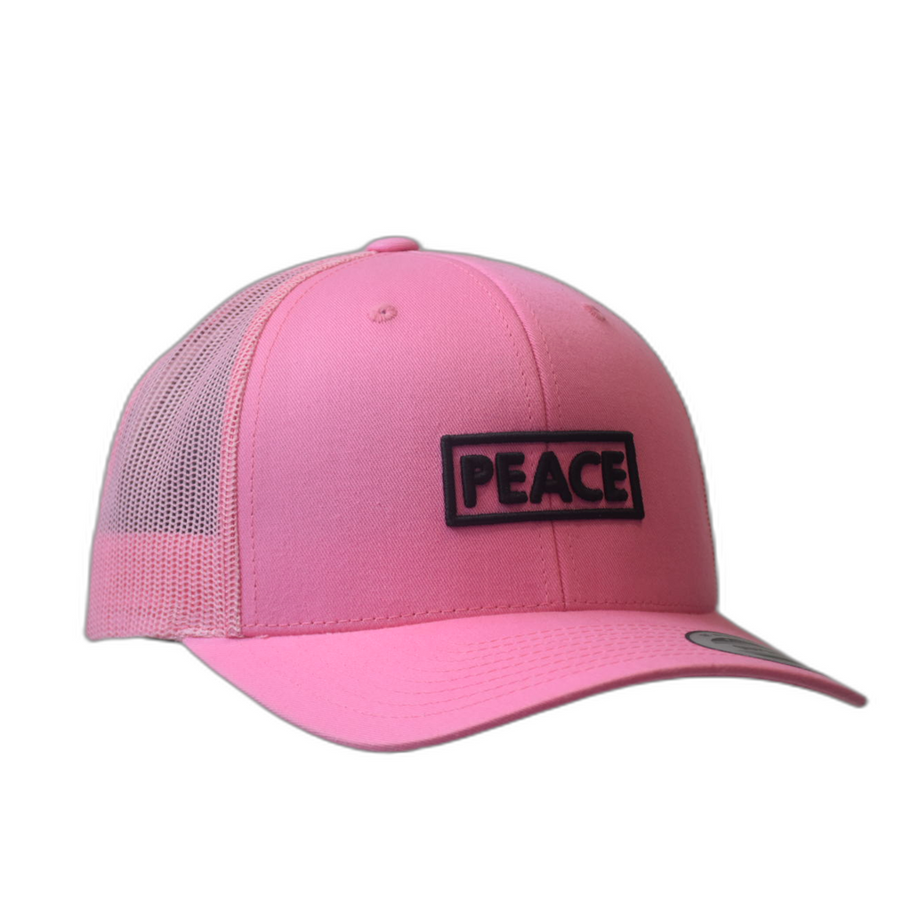 Casquette Trucker PEACE Uni Rose - Logo Noir