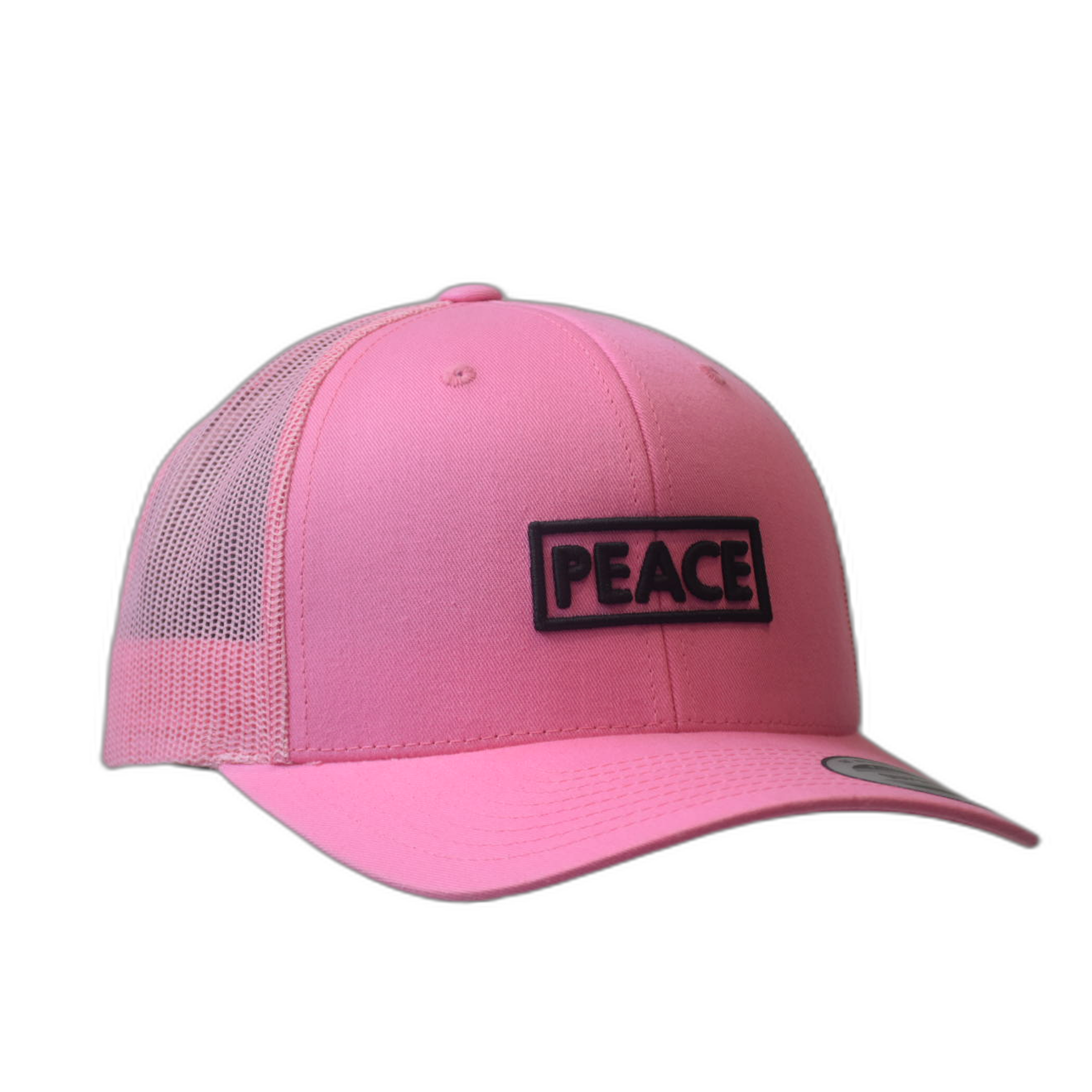 Casquette Trucker PEACE Uni Rose - Logo Noir