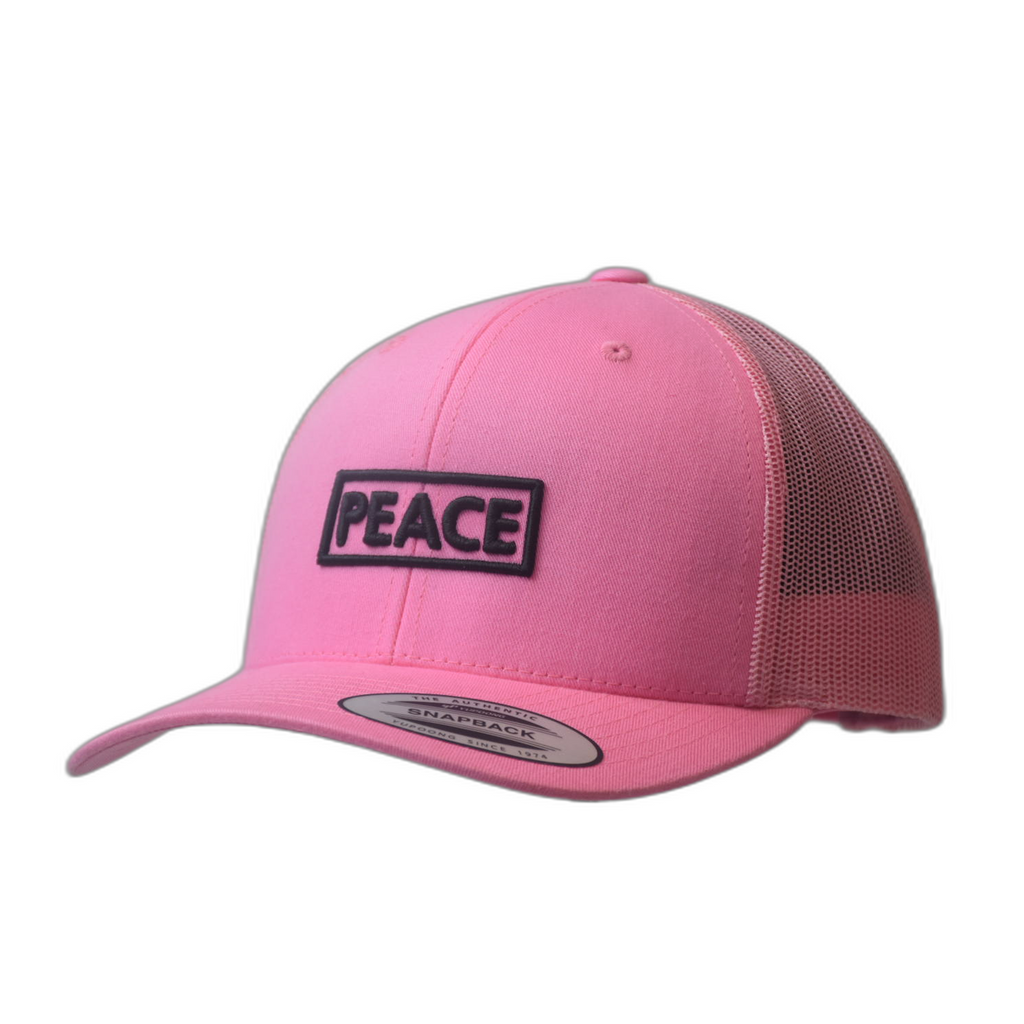 Casquette Trucker PEACE Uni Rose - Logo Noir