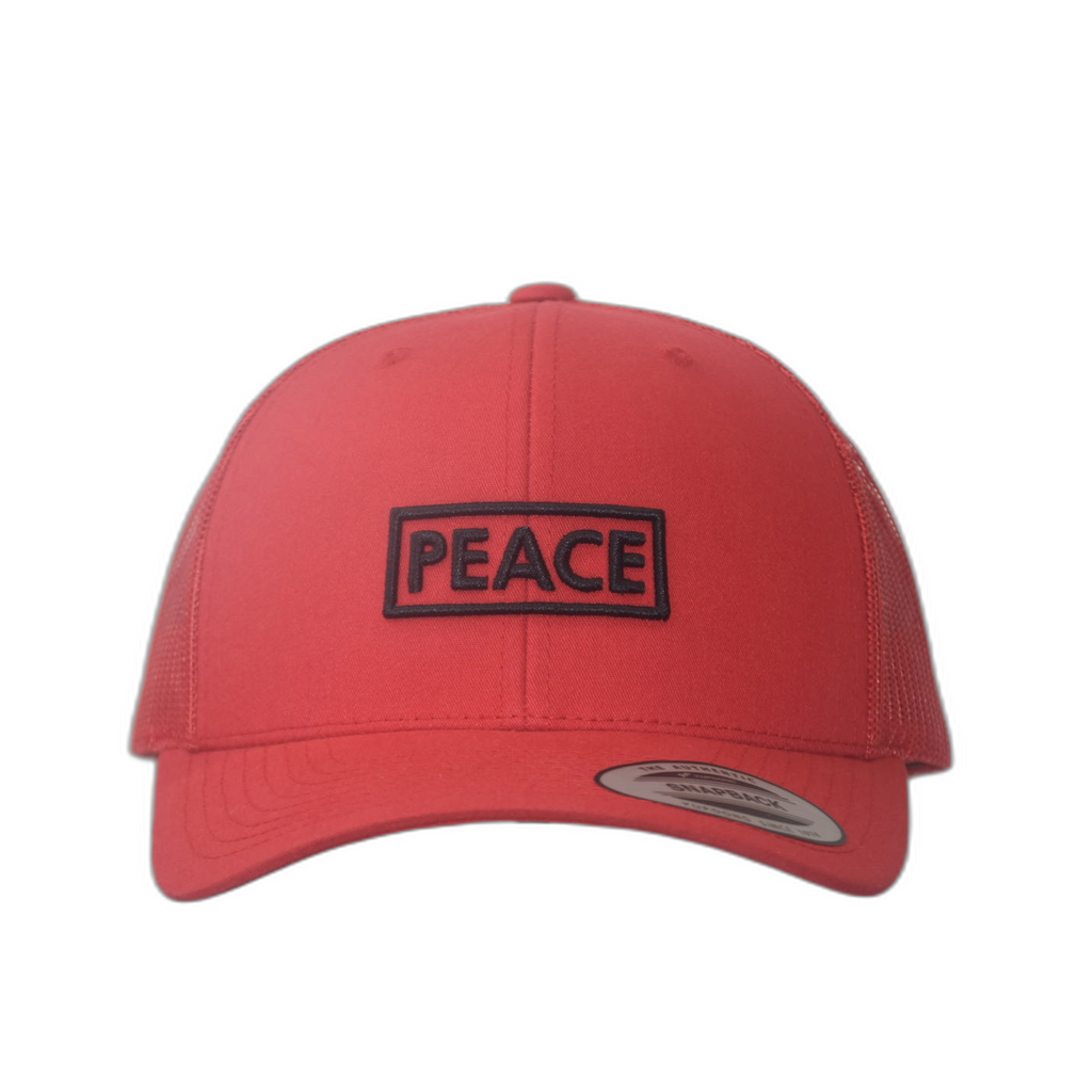 Casquette Trucker PEACE Uni Rouge - Logo Noir