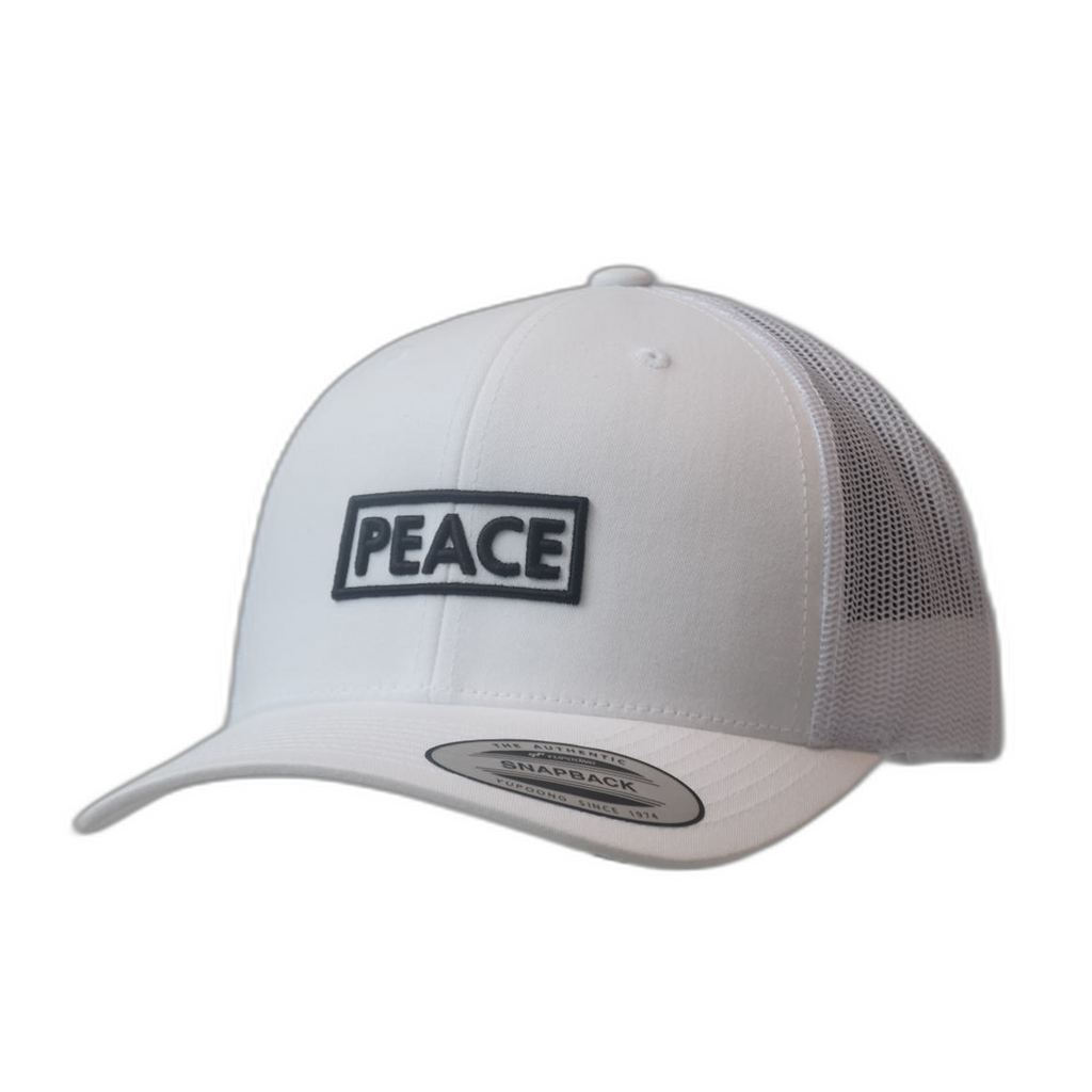 PEACE Trucker Cap Uni White - Black Logo