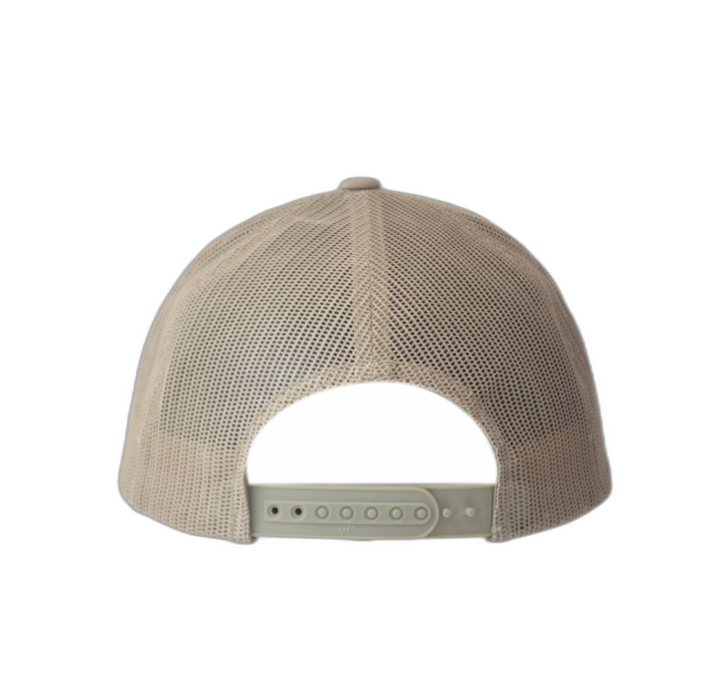 Casquette Trucker PEACE Uni Beige - Logo Blanc