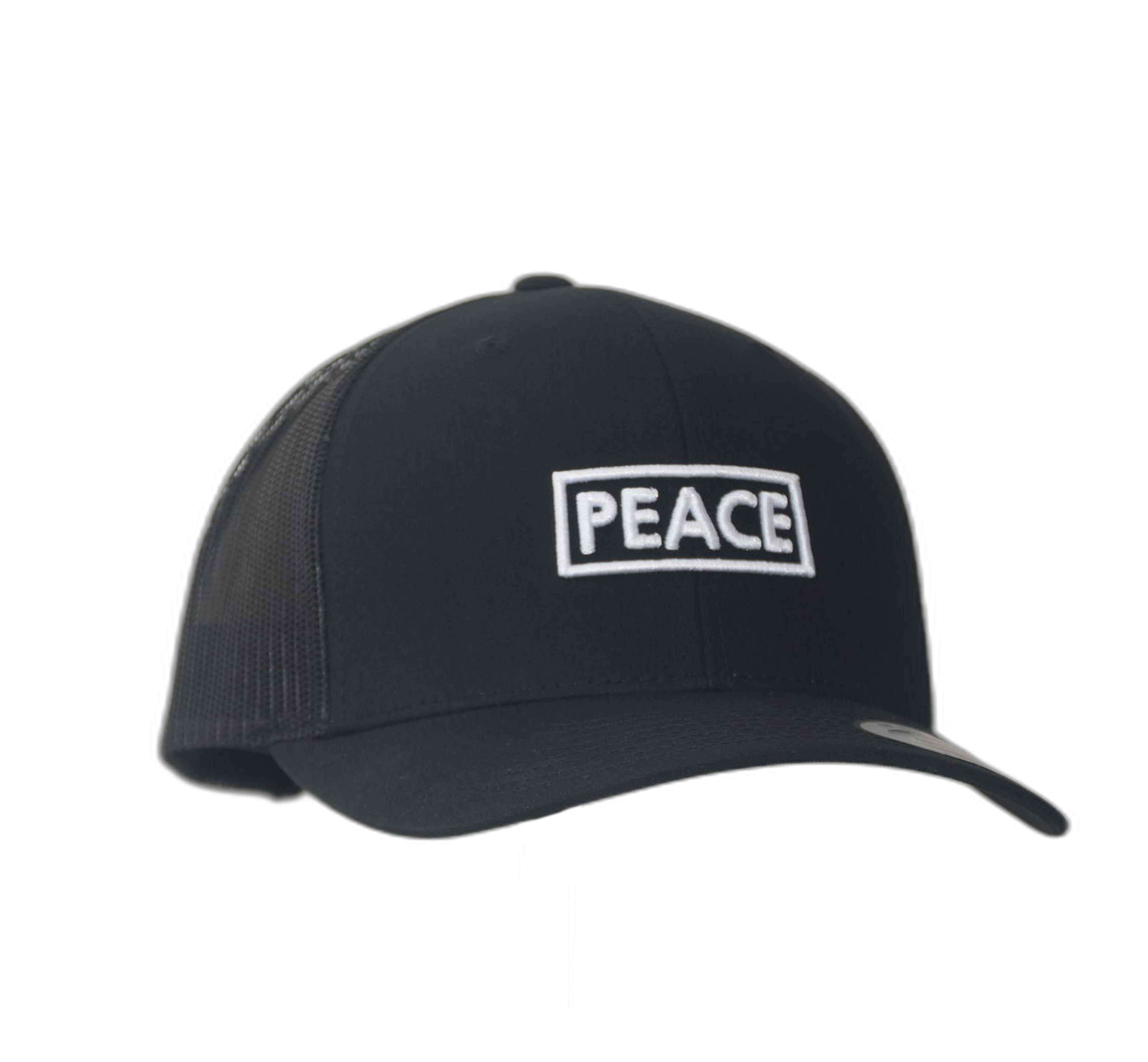 Casquette Trucker PEACE Uni Noire - Logo Blanc