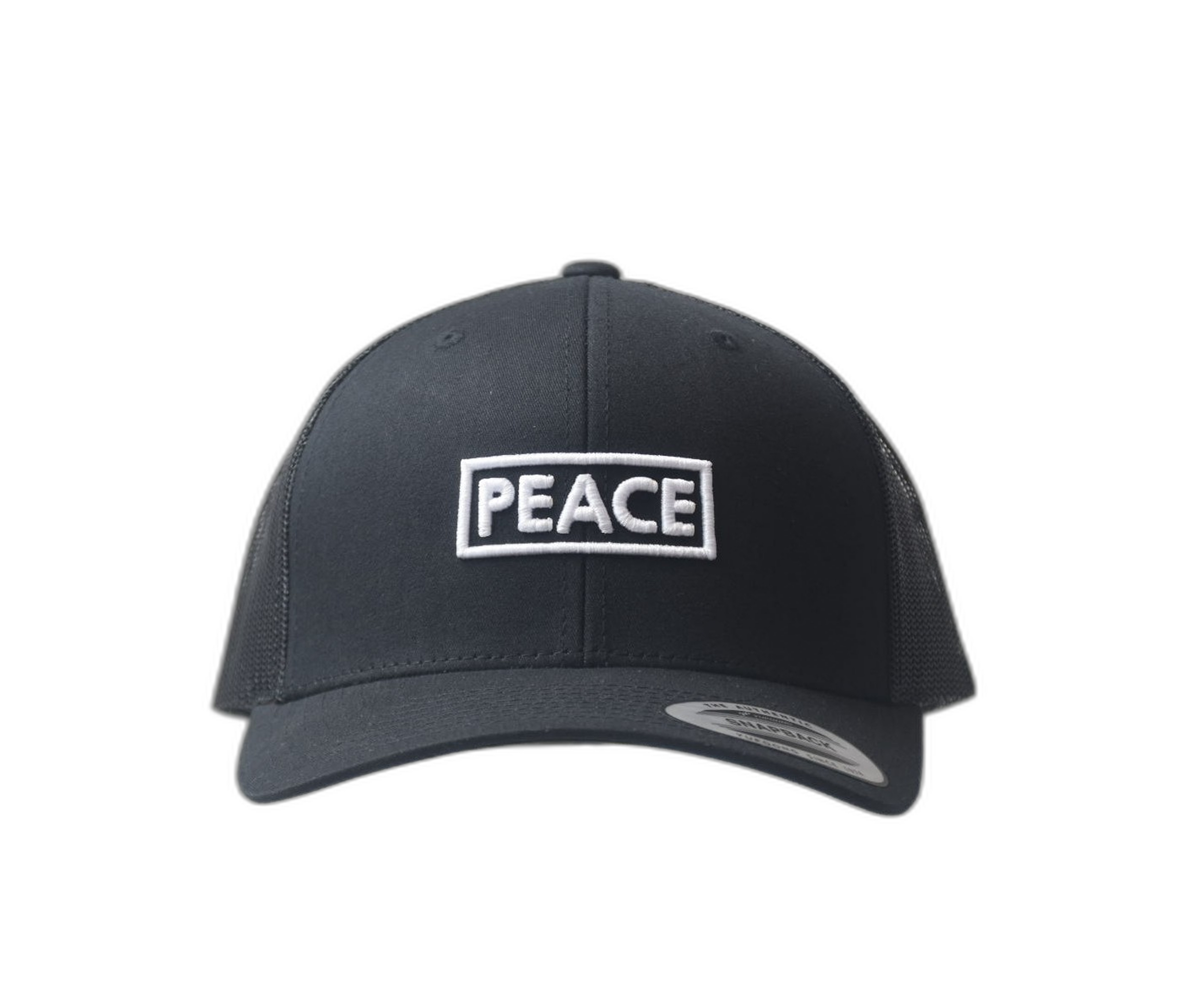 Casquette Trucker PEACE Uni Noire - Logo Blanc
