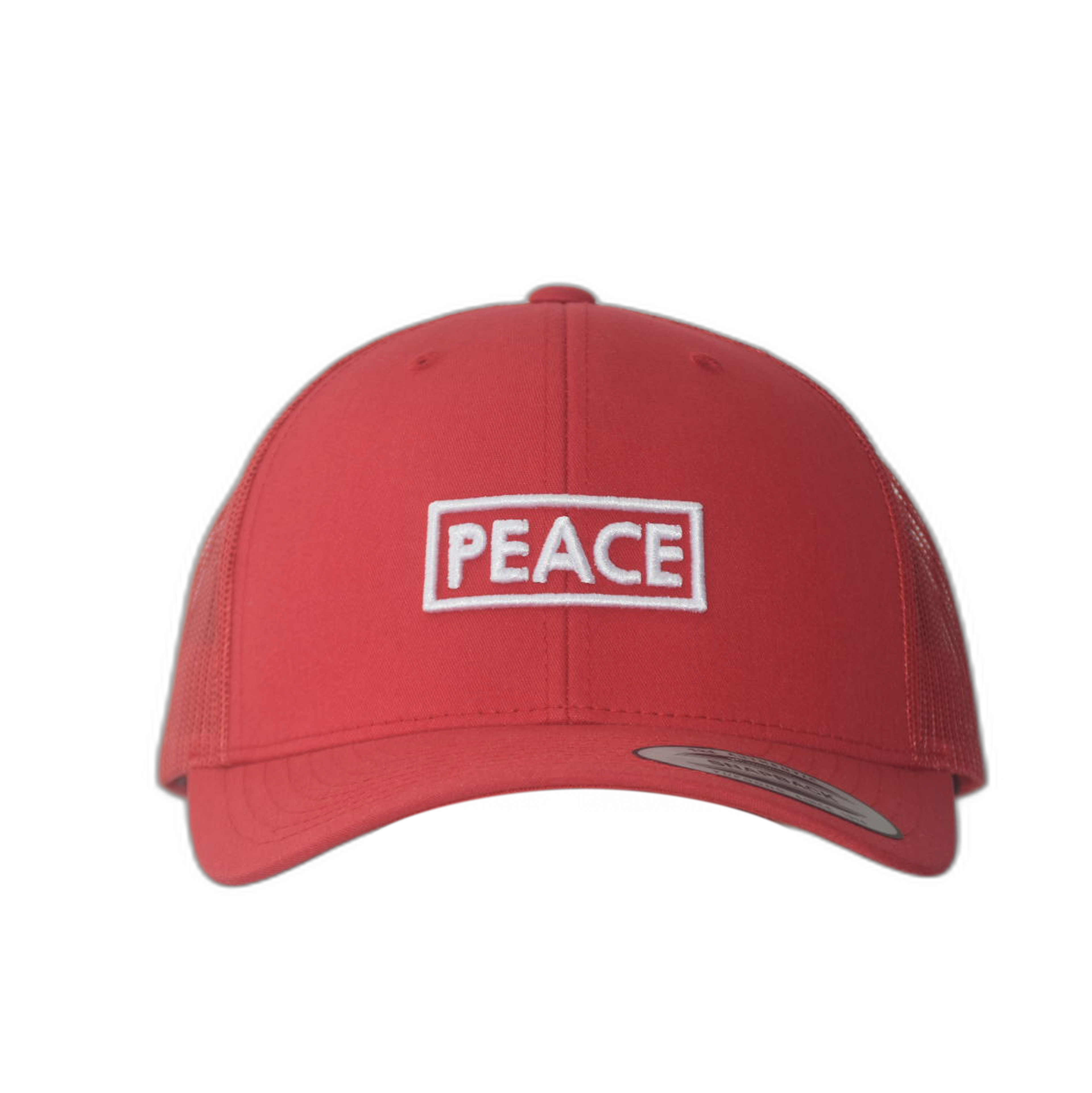 Casquette Trucker PEACE Uni Rouge - Logo Blanc