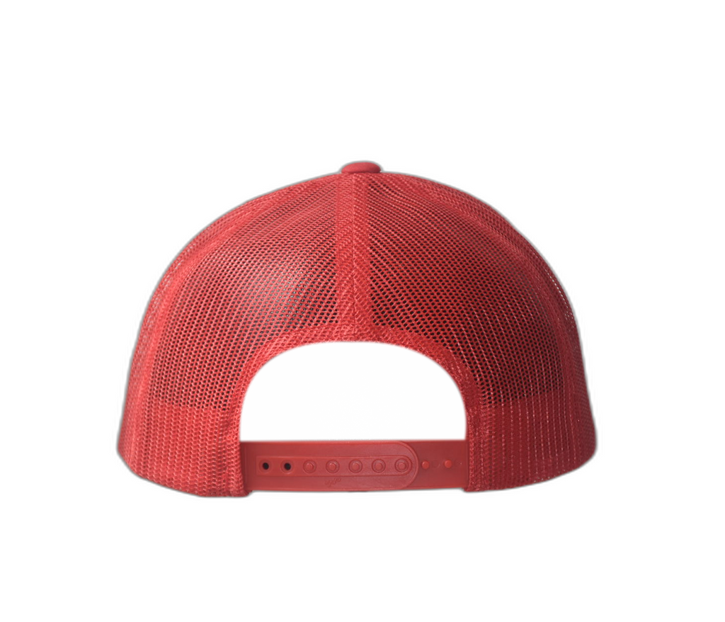 PEACE Trucker Cap Plain Red - White Logo