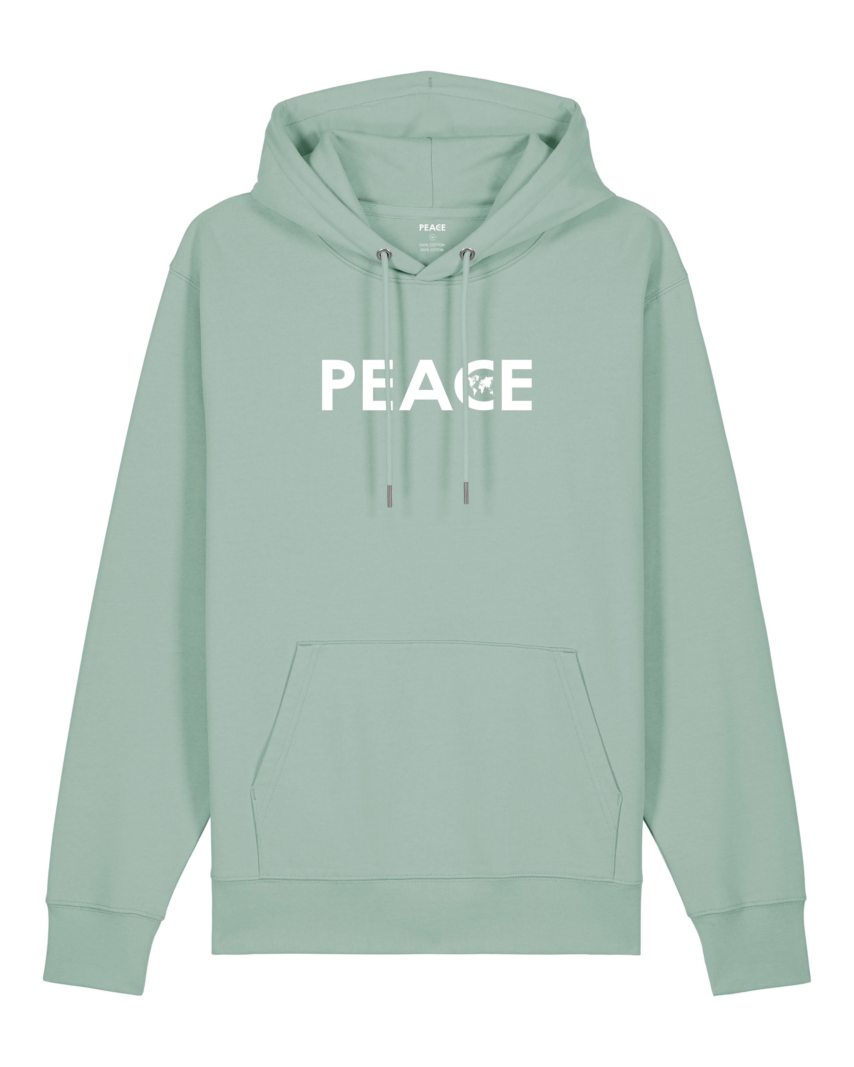 Sweat à Capuche PEACE Classic Aloe - Logo Blanc