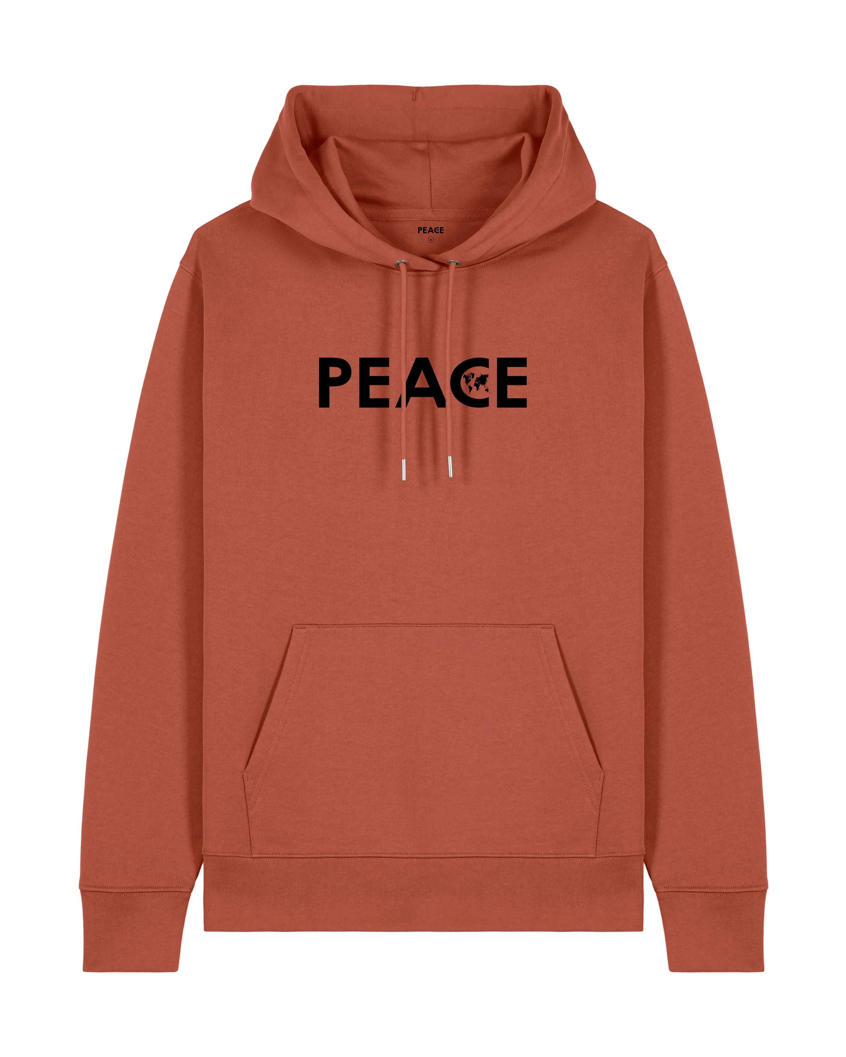 Sweat à Capuche PEACE Classic Marron Héritage - Logo Noir