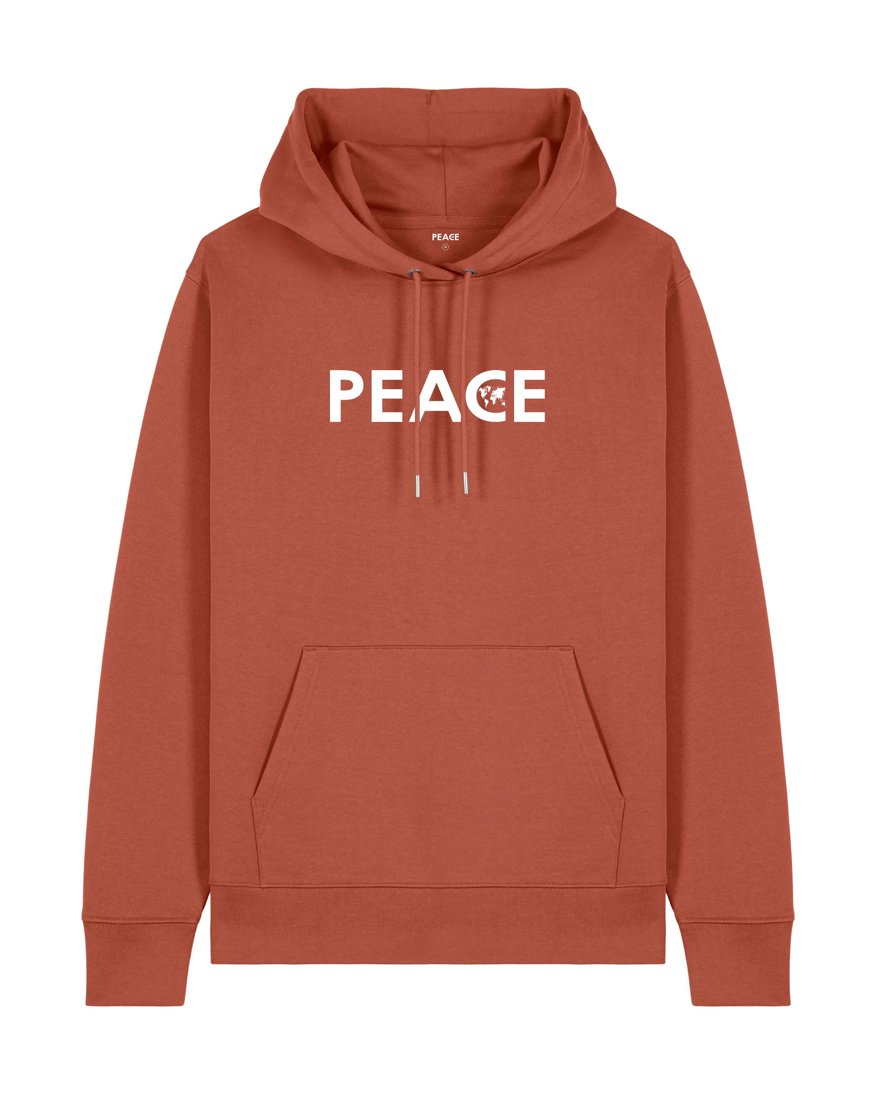 Sweat à Capuche PEACE Classic Marron Héritage - Logo Blanc