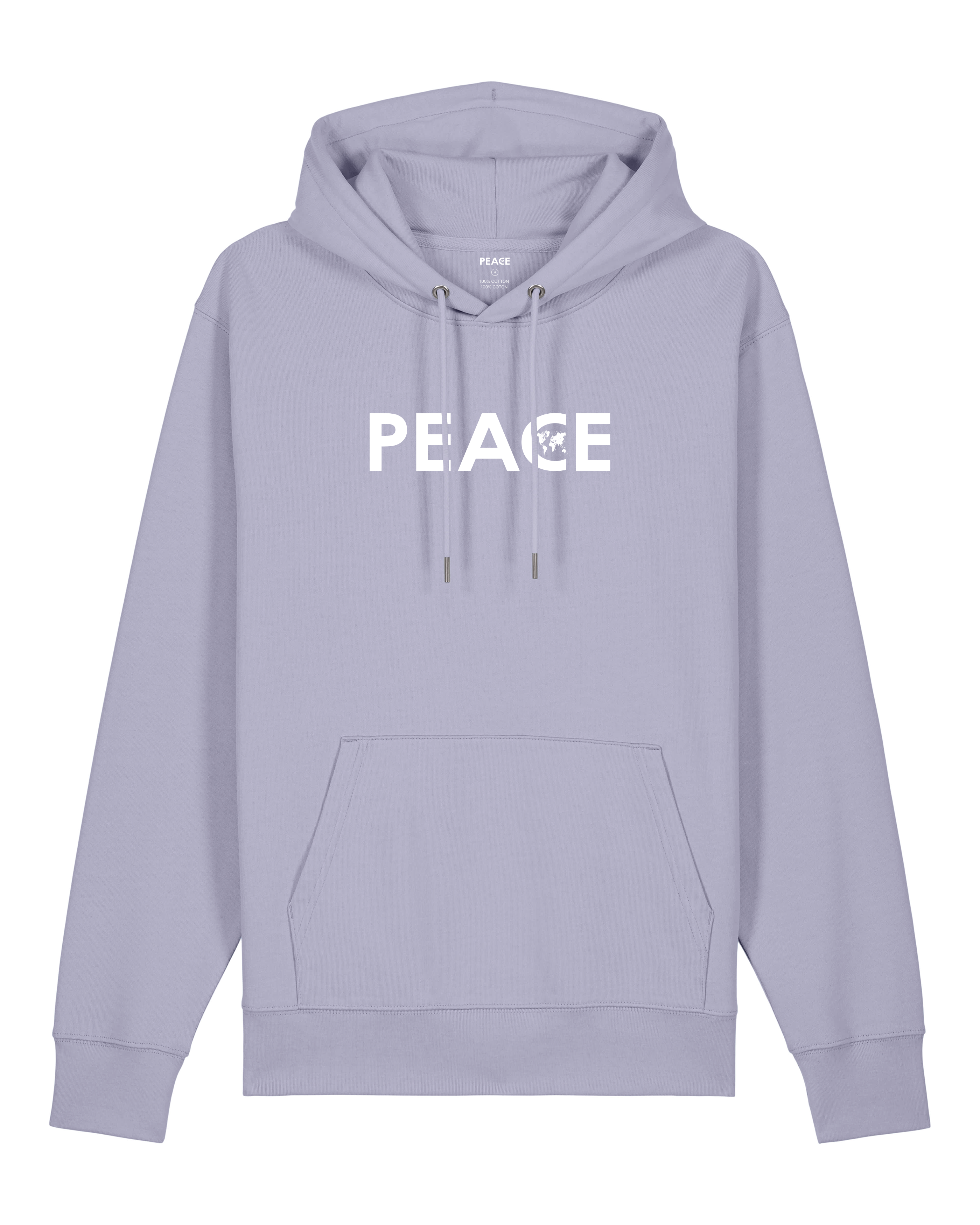 Hoodie PEACE Classic Lavender - White Logo