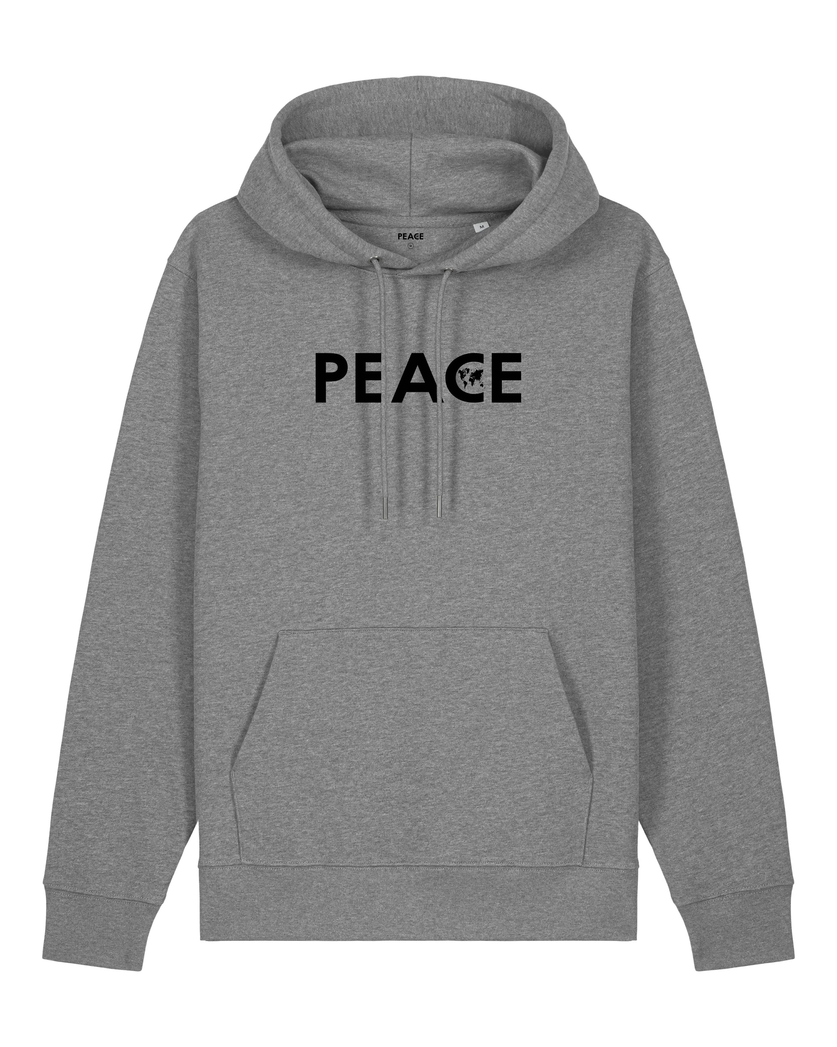 Hoodie PEACE Classic Mid Heather Grey - Black Logo