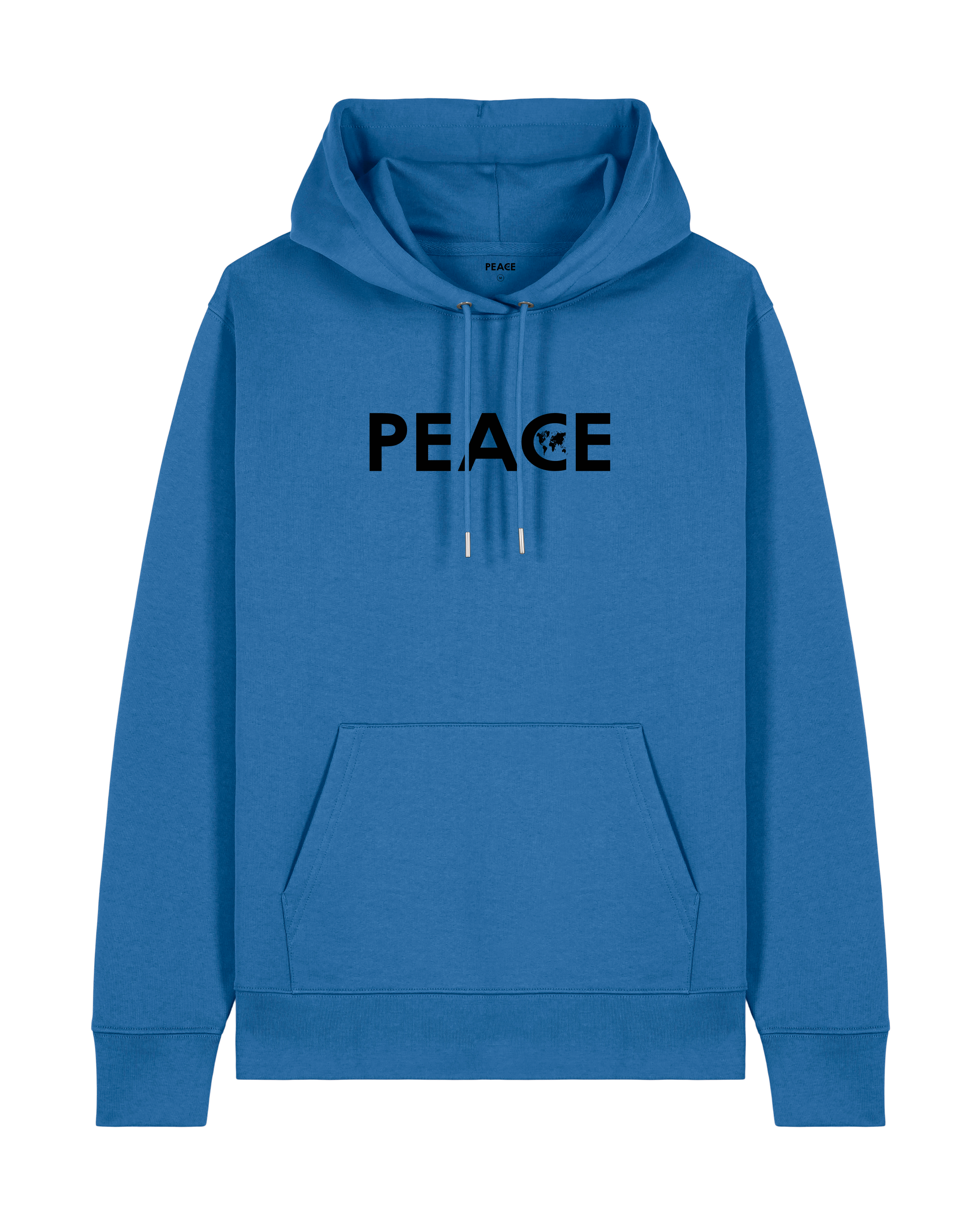 Hoodie PEACE Classic Mindful Blue - Black Logo