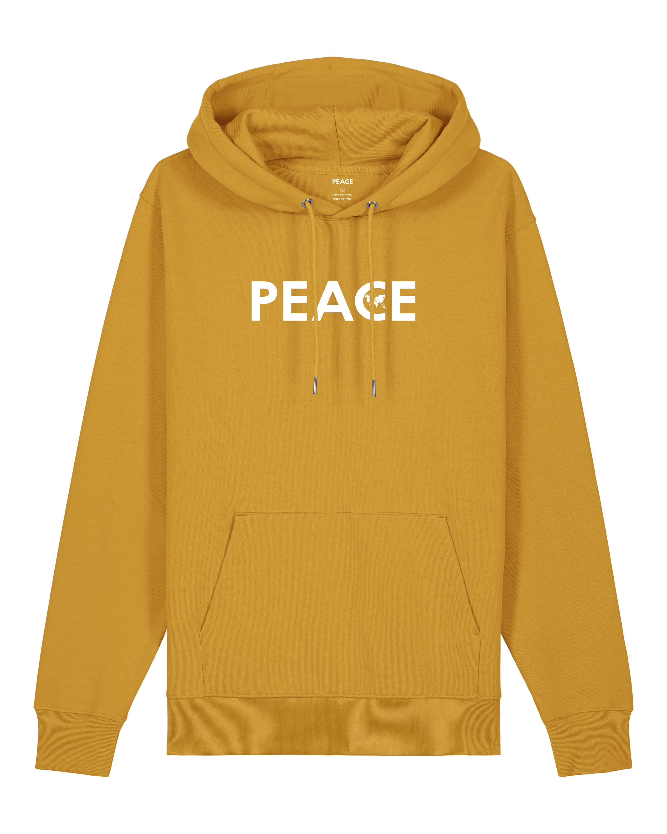Sweat à Capuche PEACE Classic Ocre - Logo Blanc