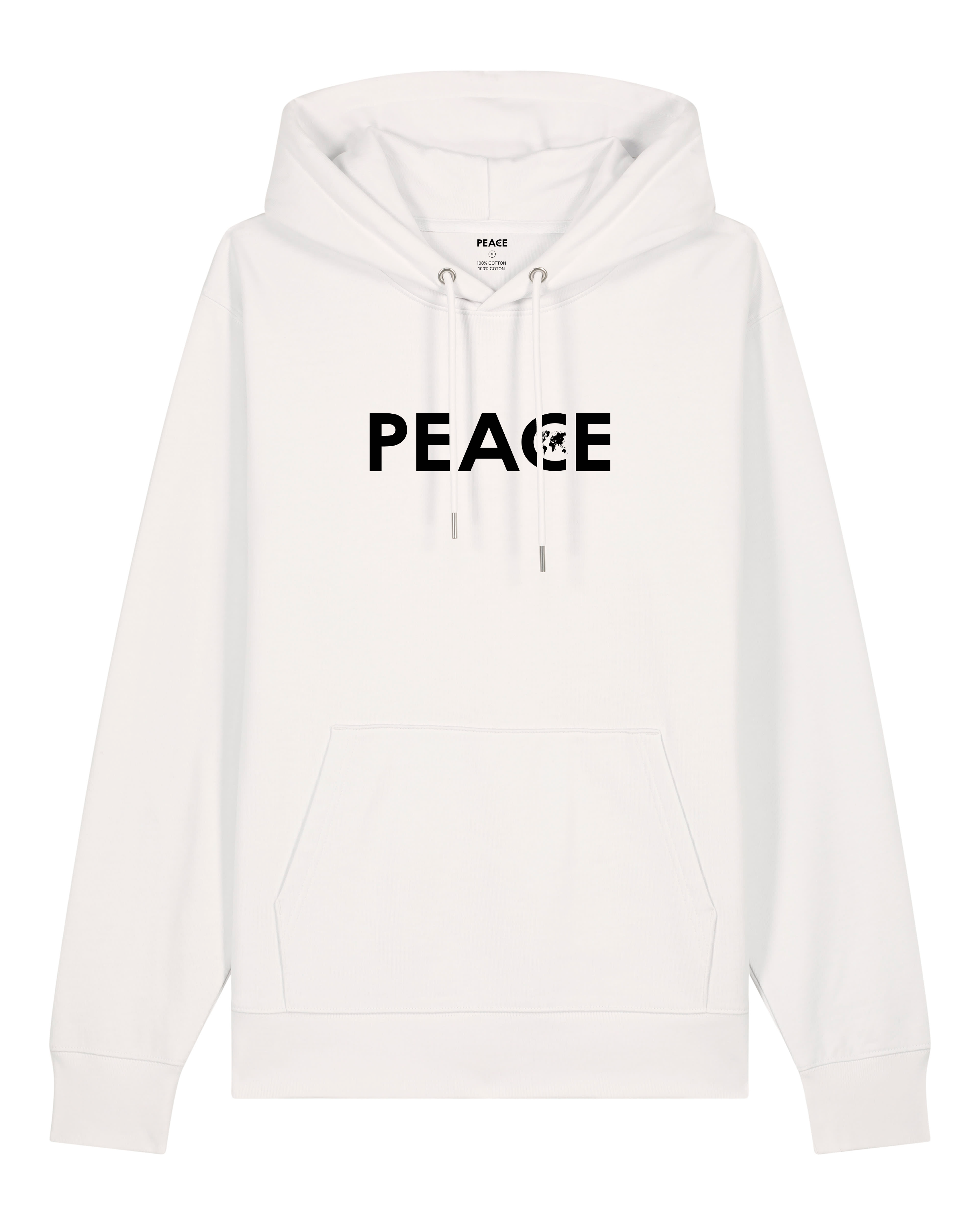 Hoodie PEACE Classic Off White - Black Logo