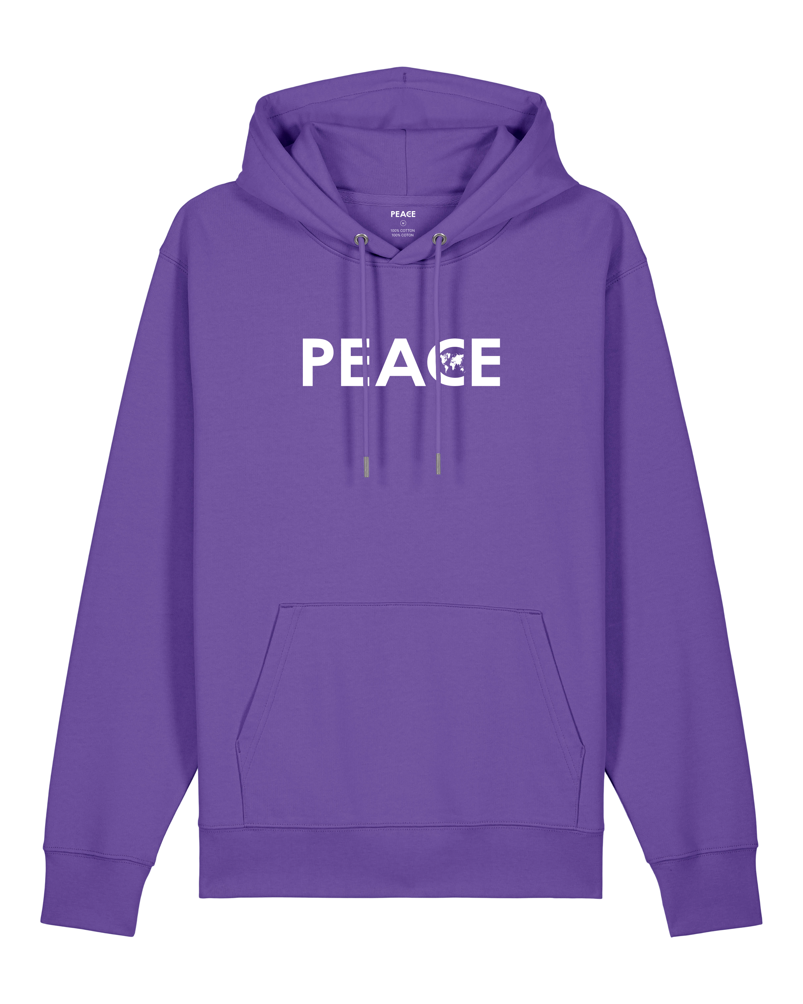 Sweat à Capuche PEACE Classic Violet Amour - Logo Blanc