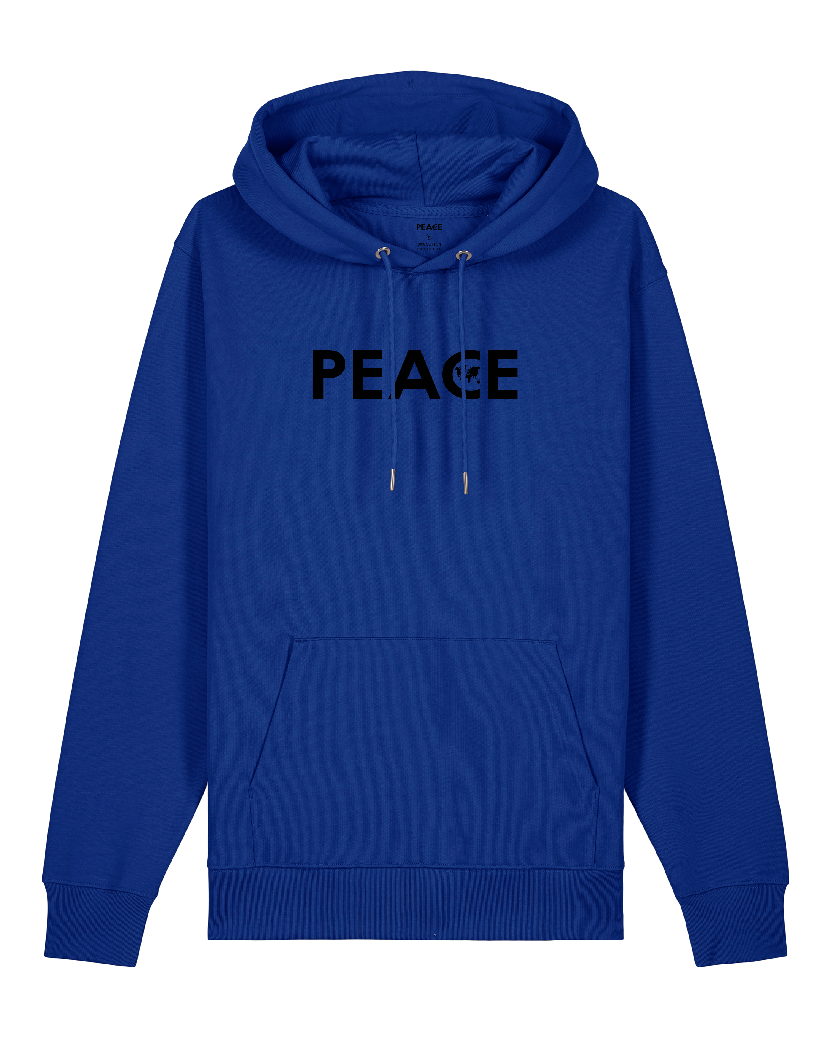 Hoodie PEACE Classic Worker Blue - Black Logo