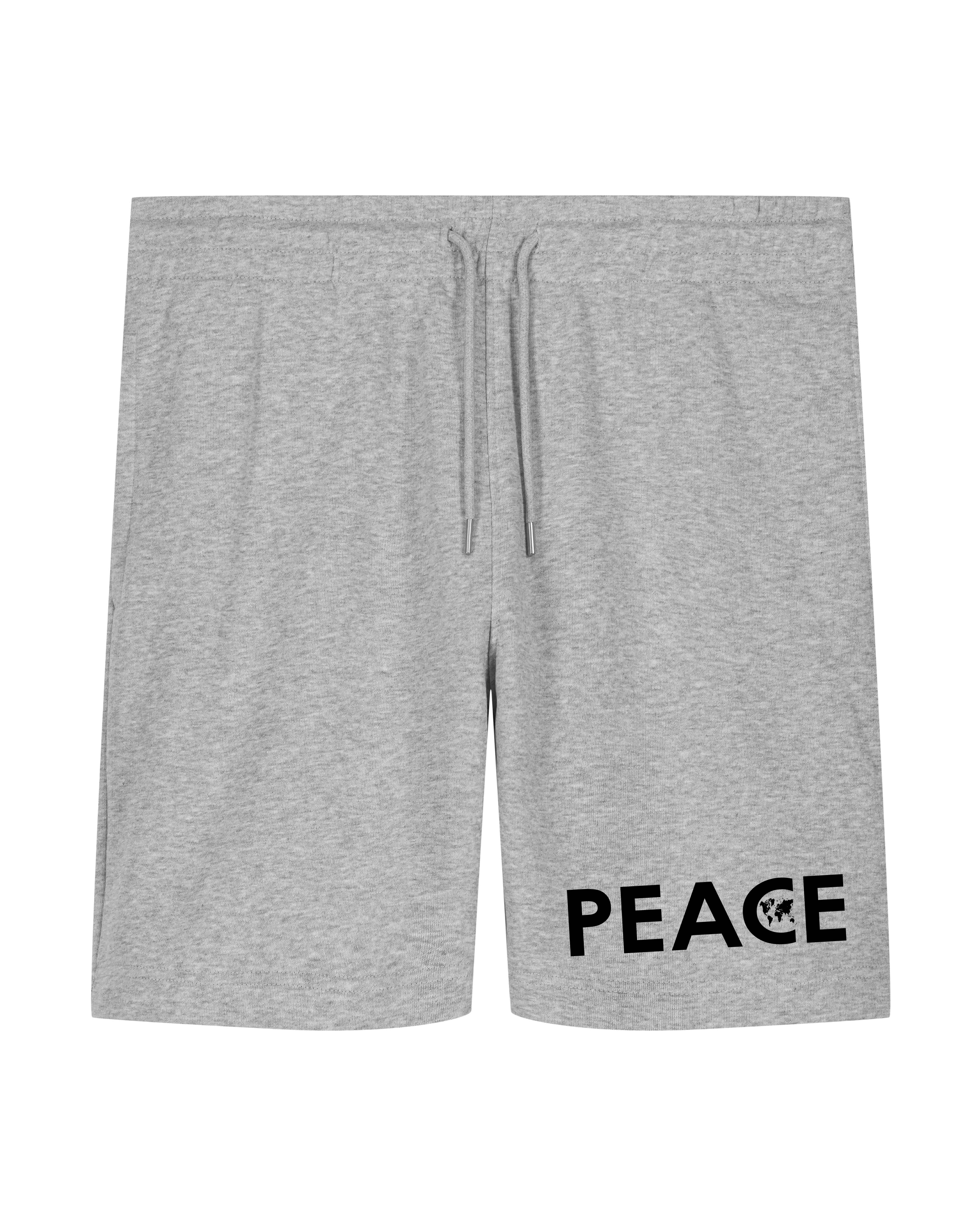 Short PEACE Classic Gris Chiné - Logo Noir