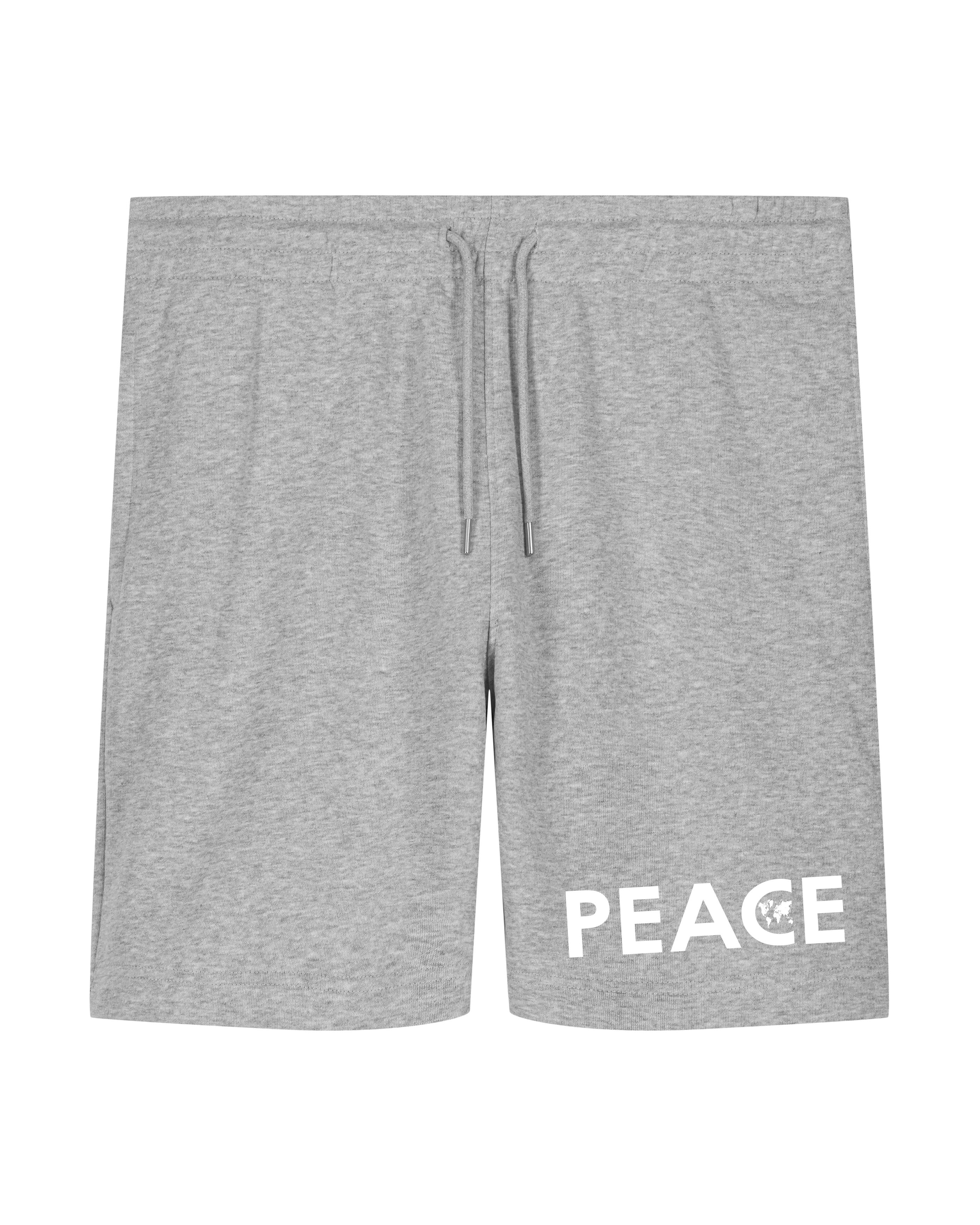 Short PEACE Classic Gris Chiné - Logo Blanc