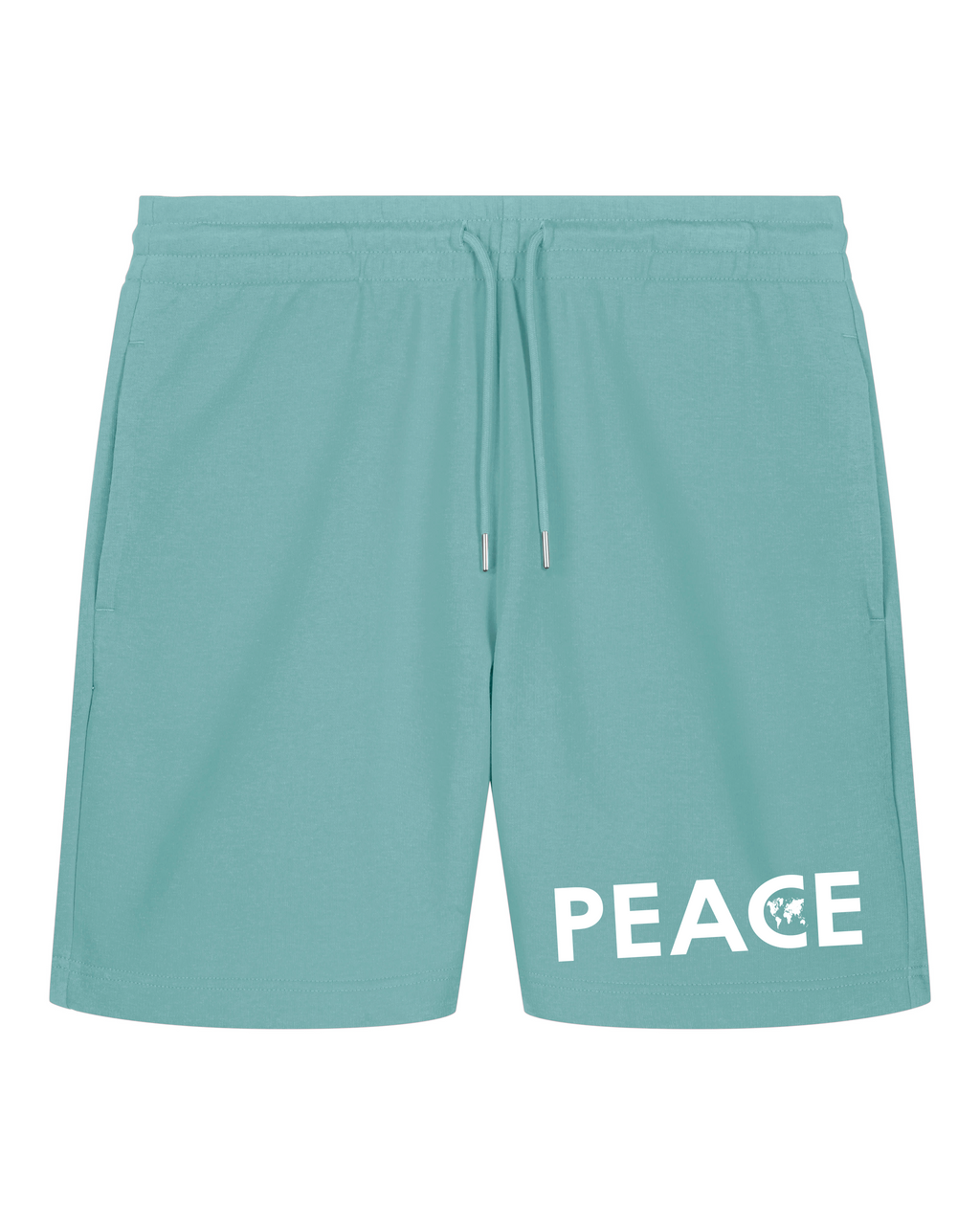 Short PEACE Classic Turquoise - Logo Blanc