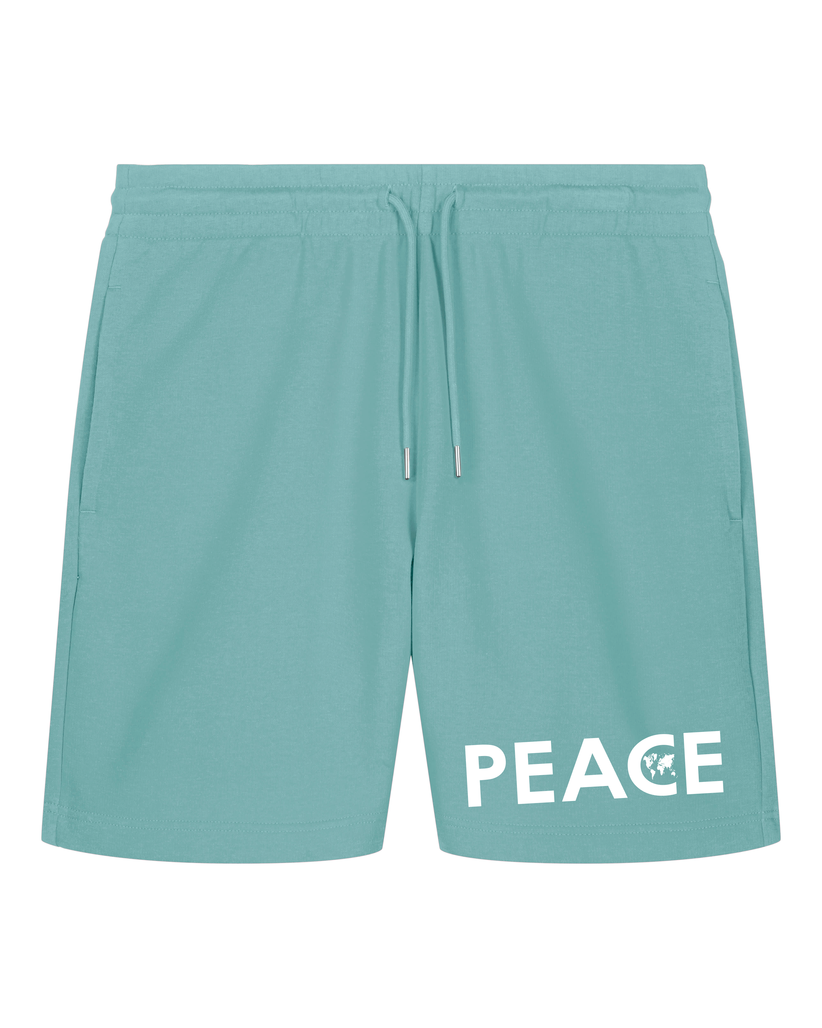 Short PEACE Classic Turquoise - Logo Blanc