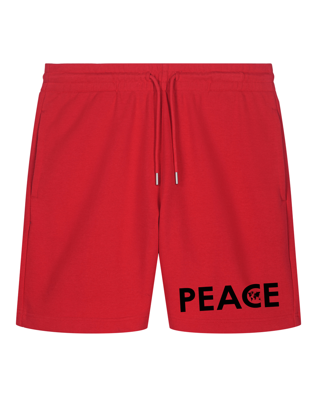 Short PEACE Classic Rouge - Logo Noir