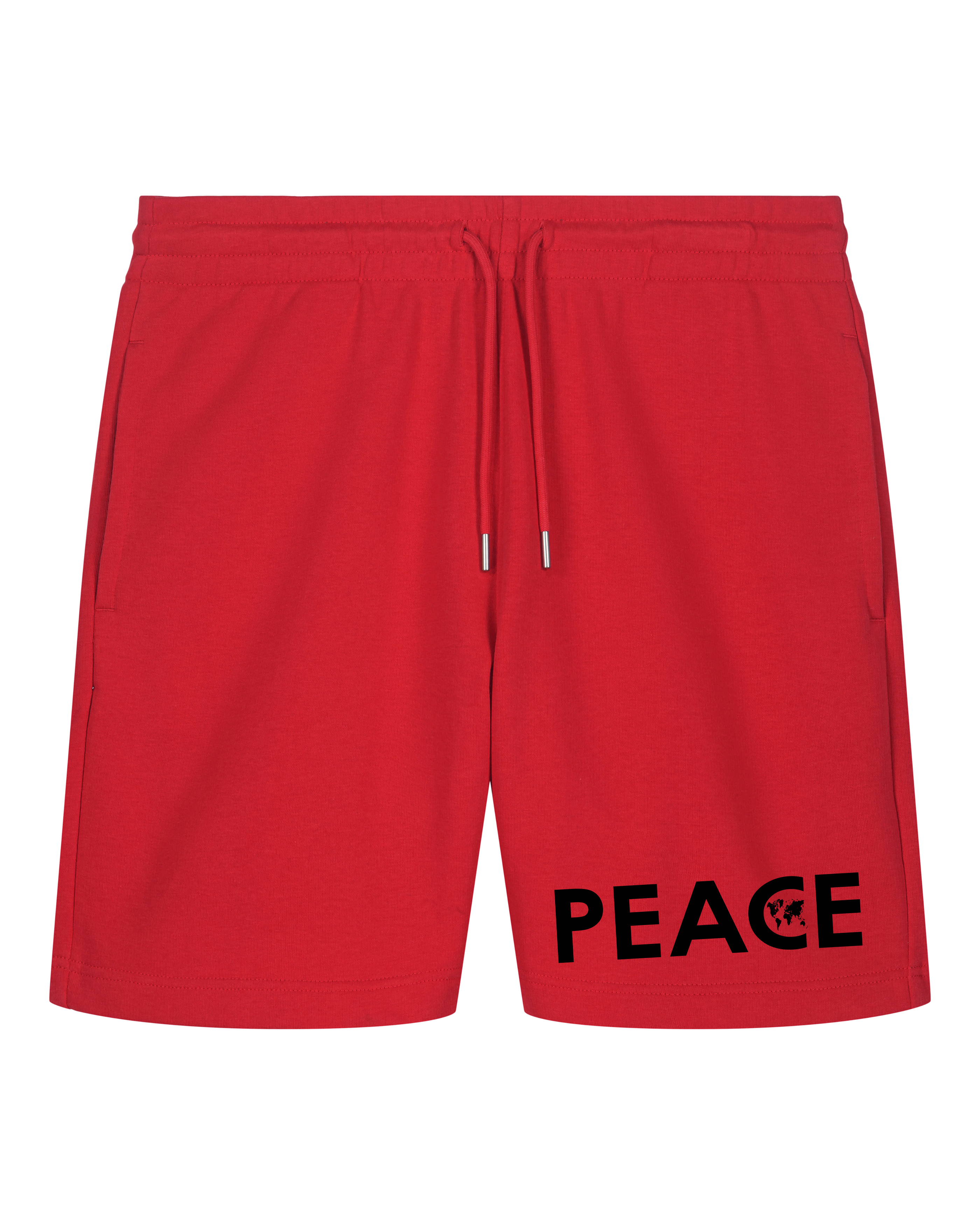 Short PEACE Classic Rouge - Logo Noir