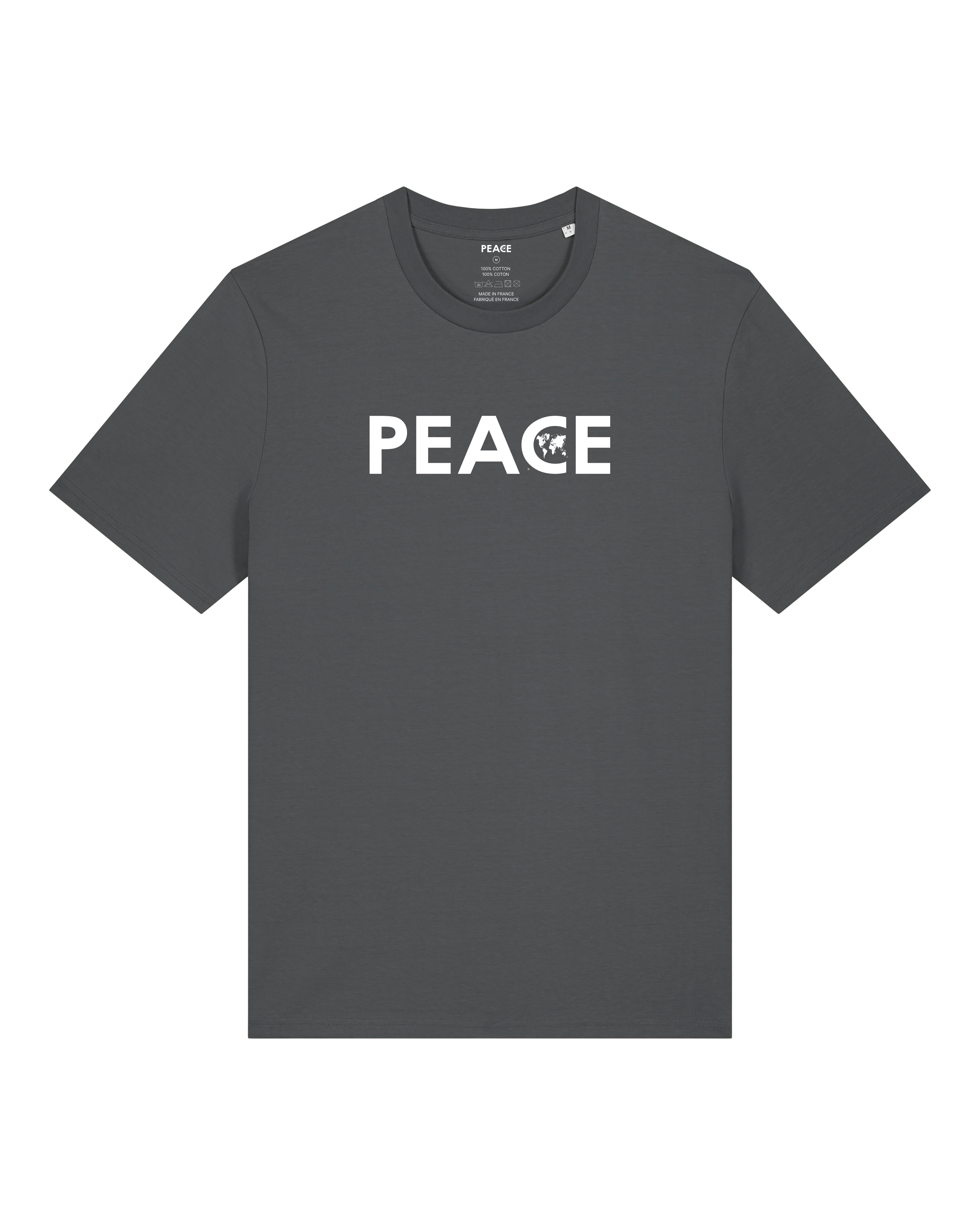 T-Shirt PEACE Classic Anthracite - White Logo