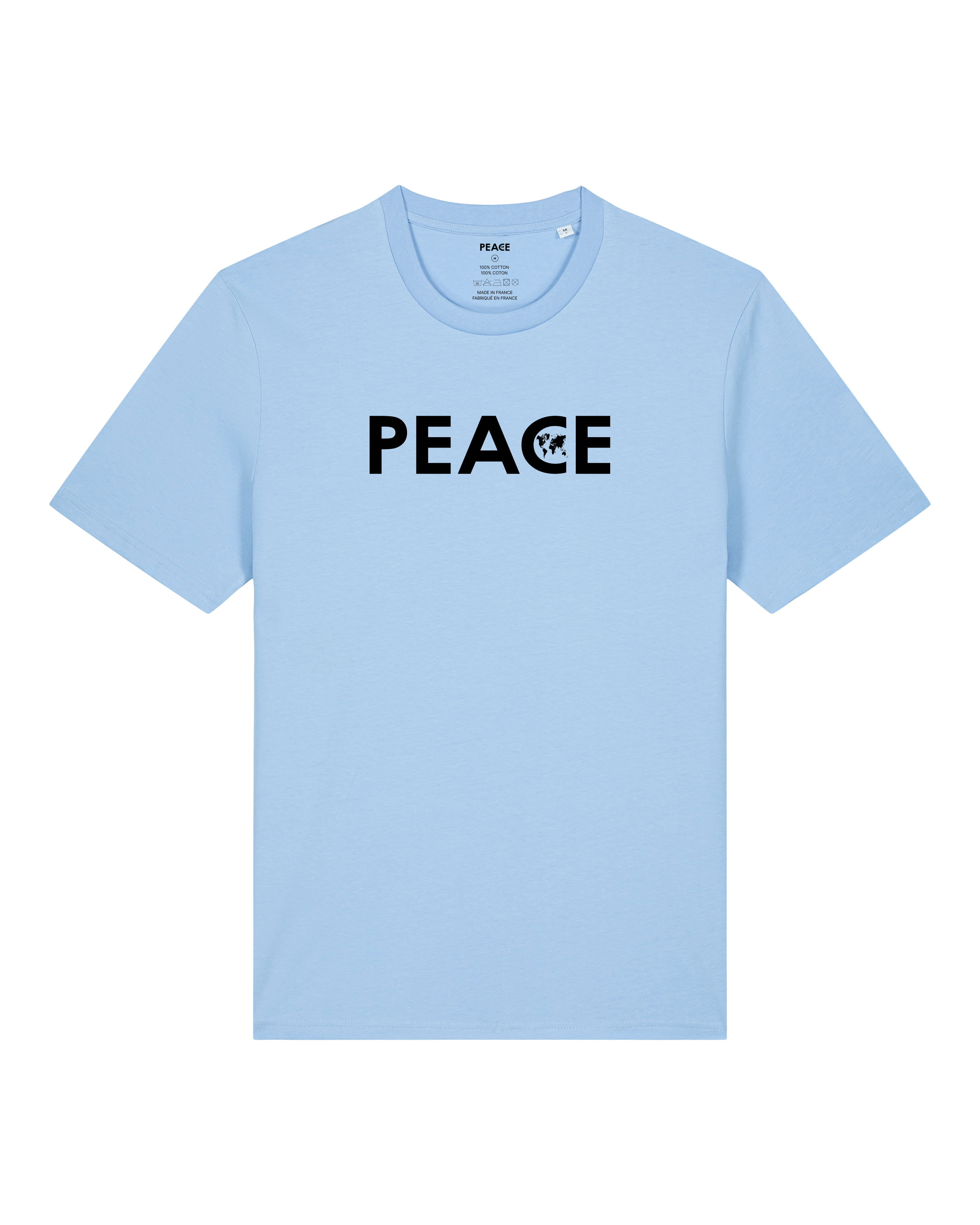 T-Shirt PEACE Classic Blue Soul - Black Logo