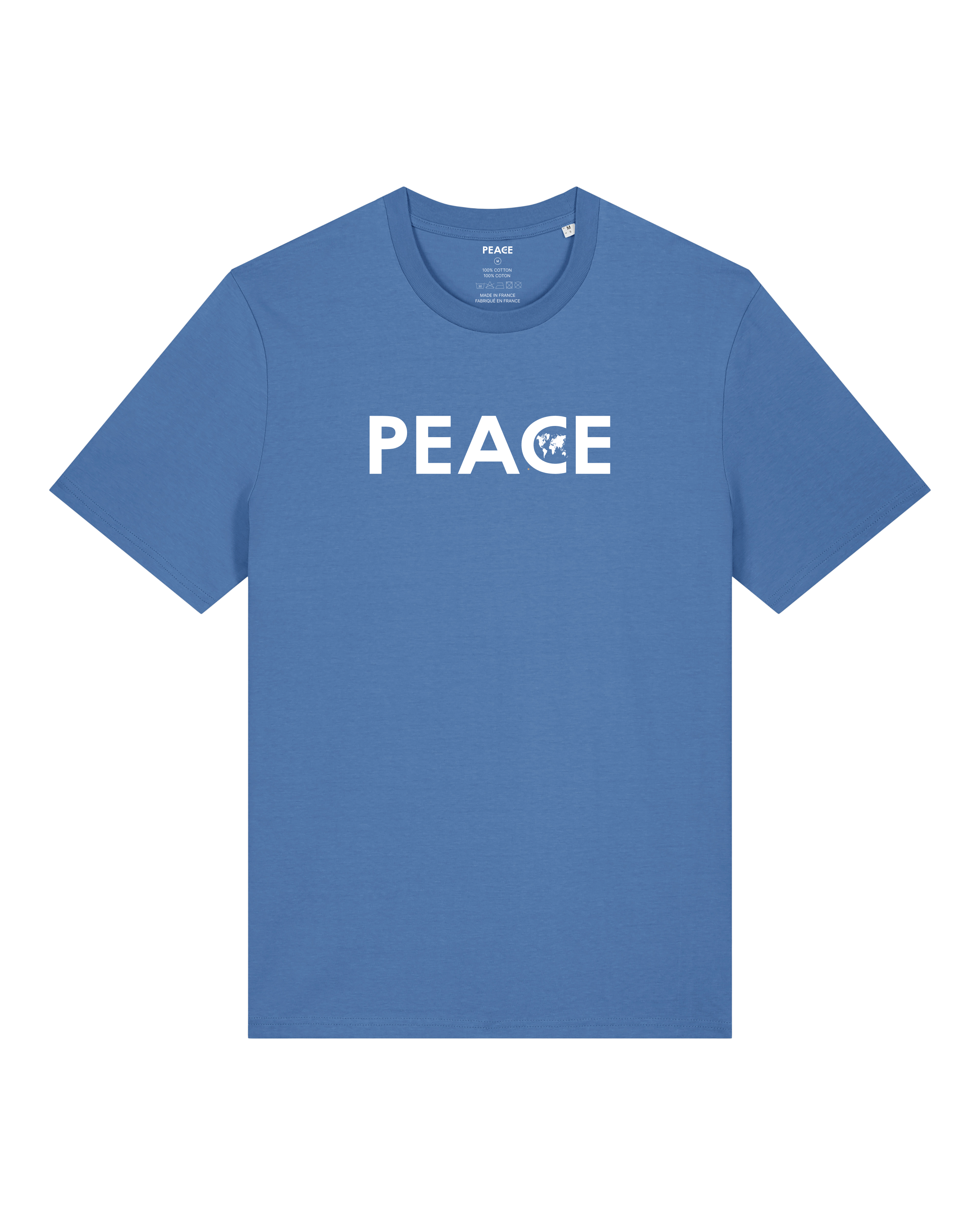 T-Shirt PEACE Classic Bright Blue - White Logo