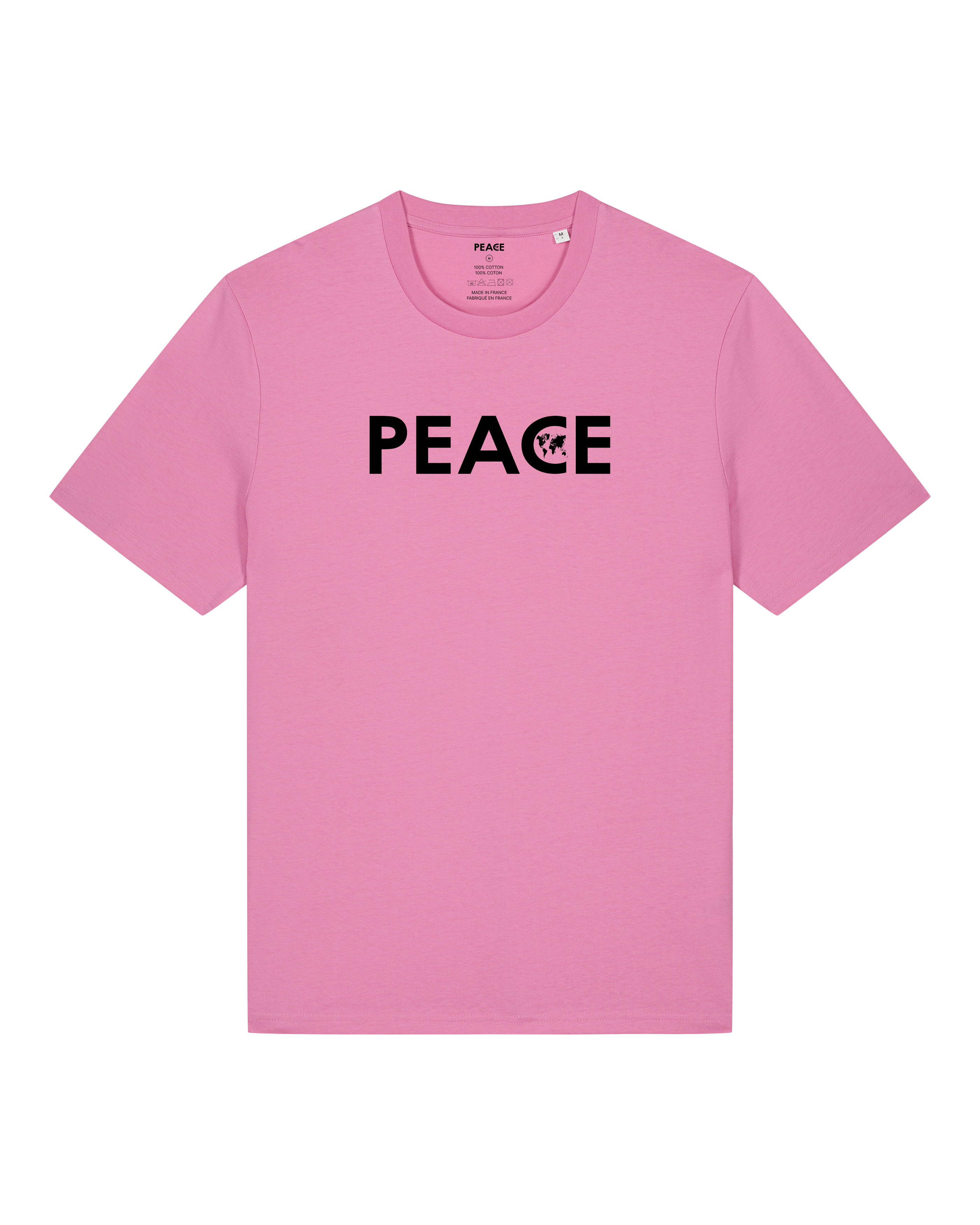 T-Shirt PEACE Classic Bubble Pink - Black Logo