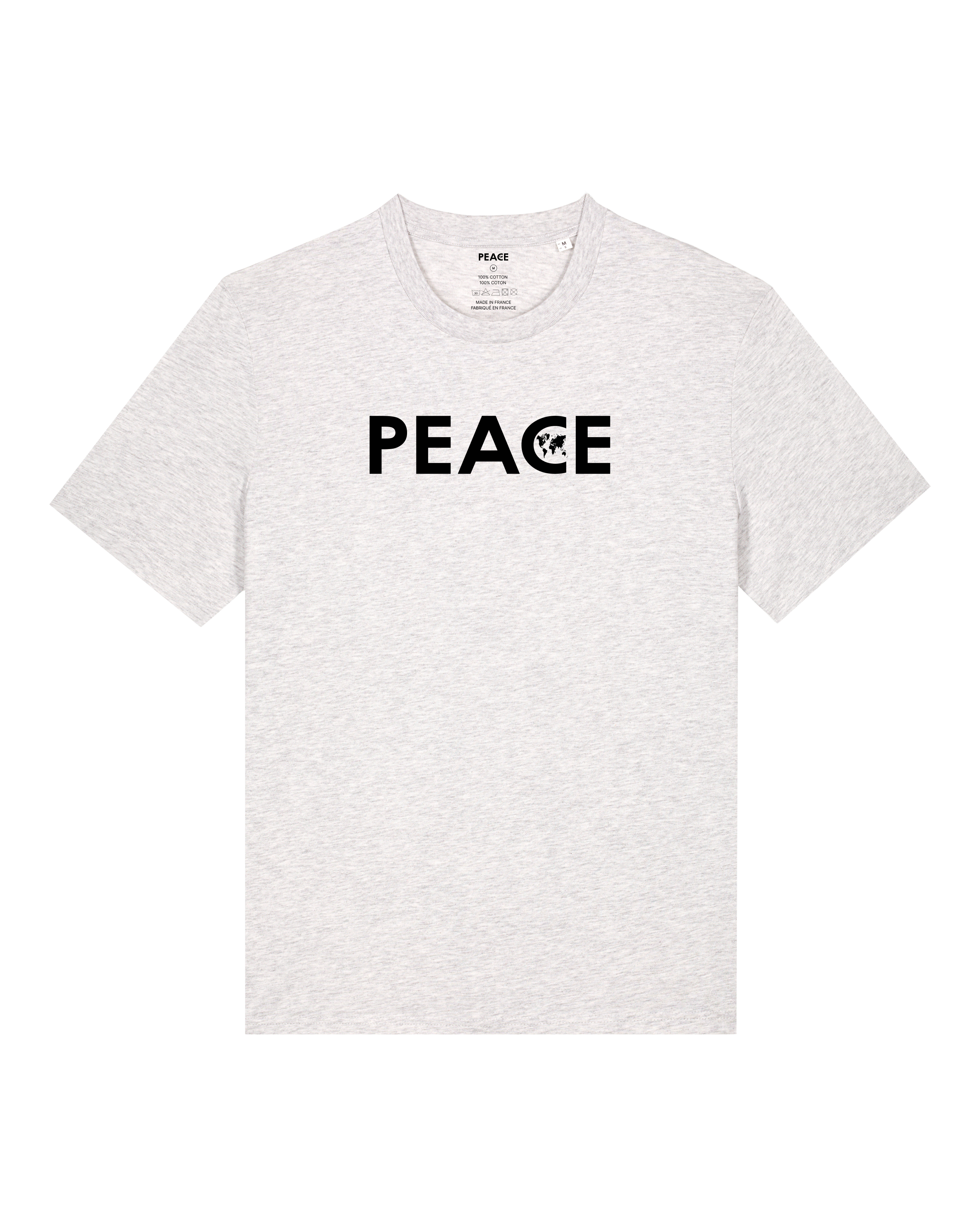 T-Shirt PEACE Classic Cool Heather Grey - Black Logo
