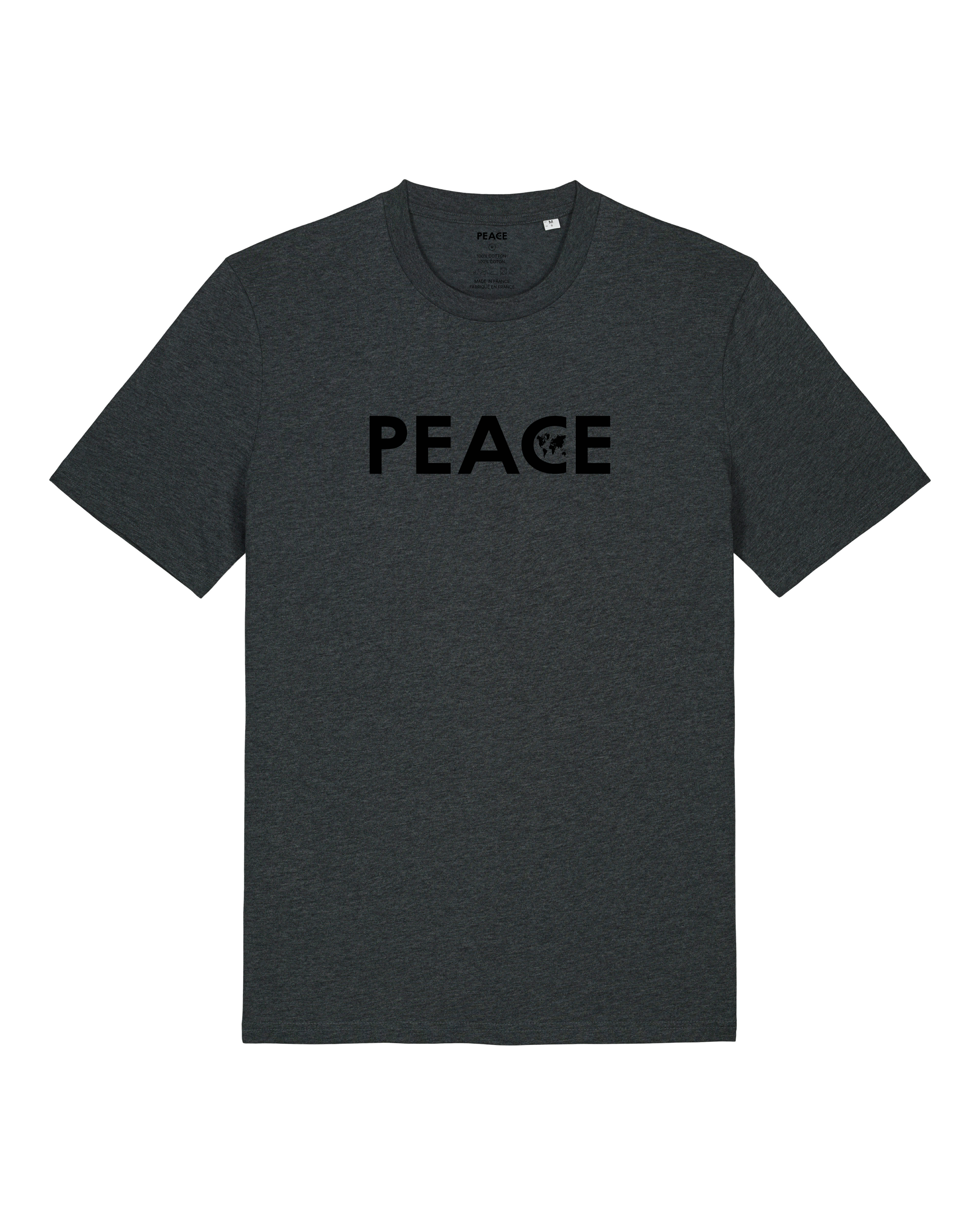 T-Shirt PEACE Classic Dark Heather Grey - Black Logo