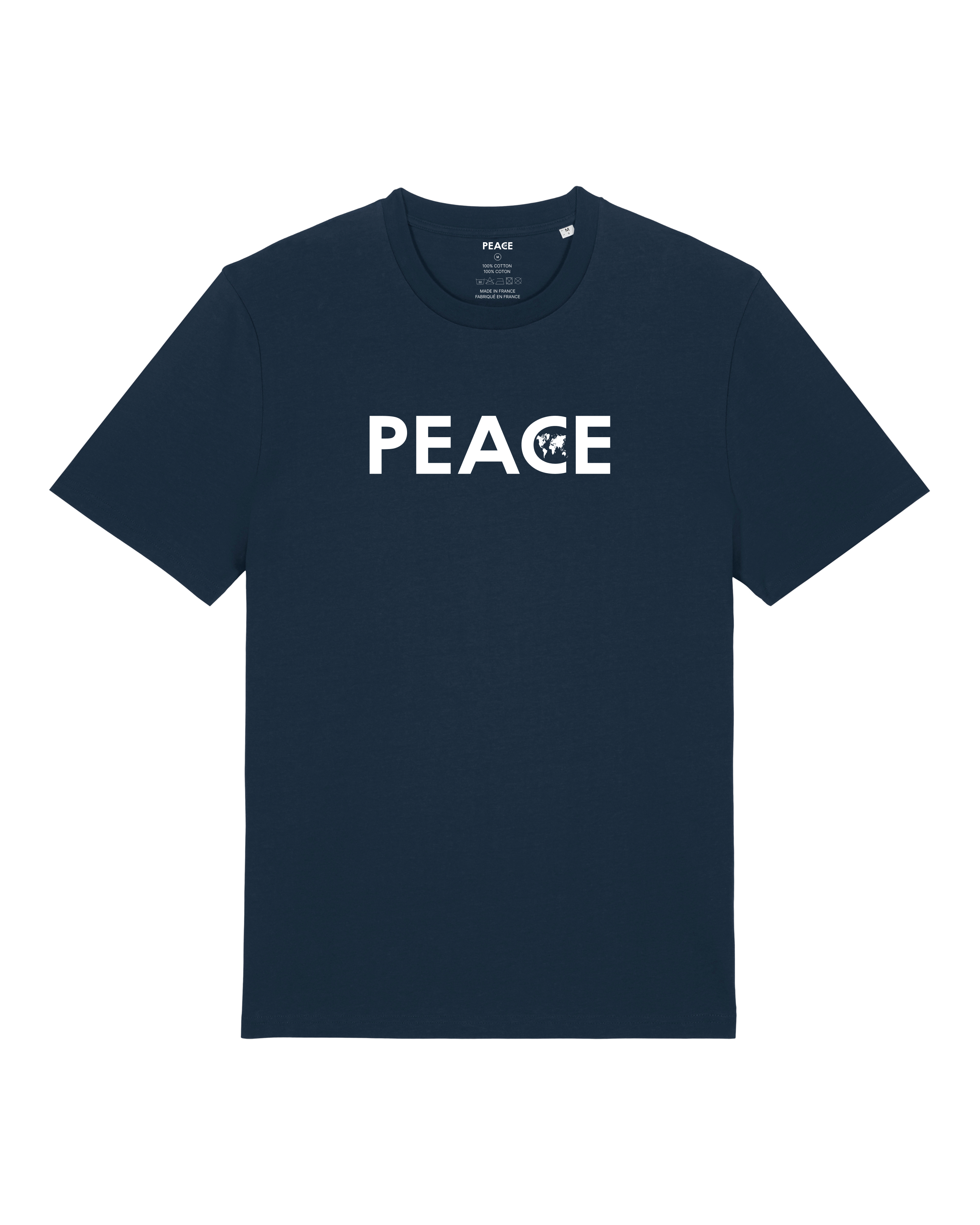 T-Shirt PEACE Classic Uni French Navy - White Logo
