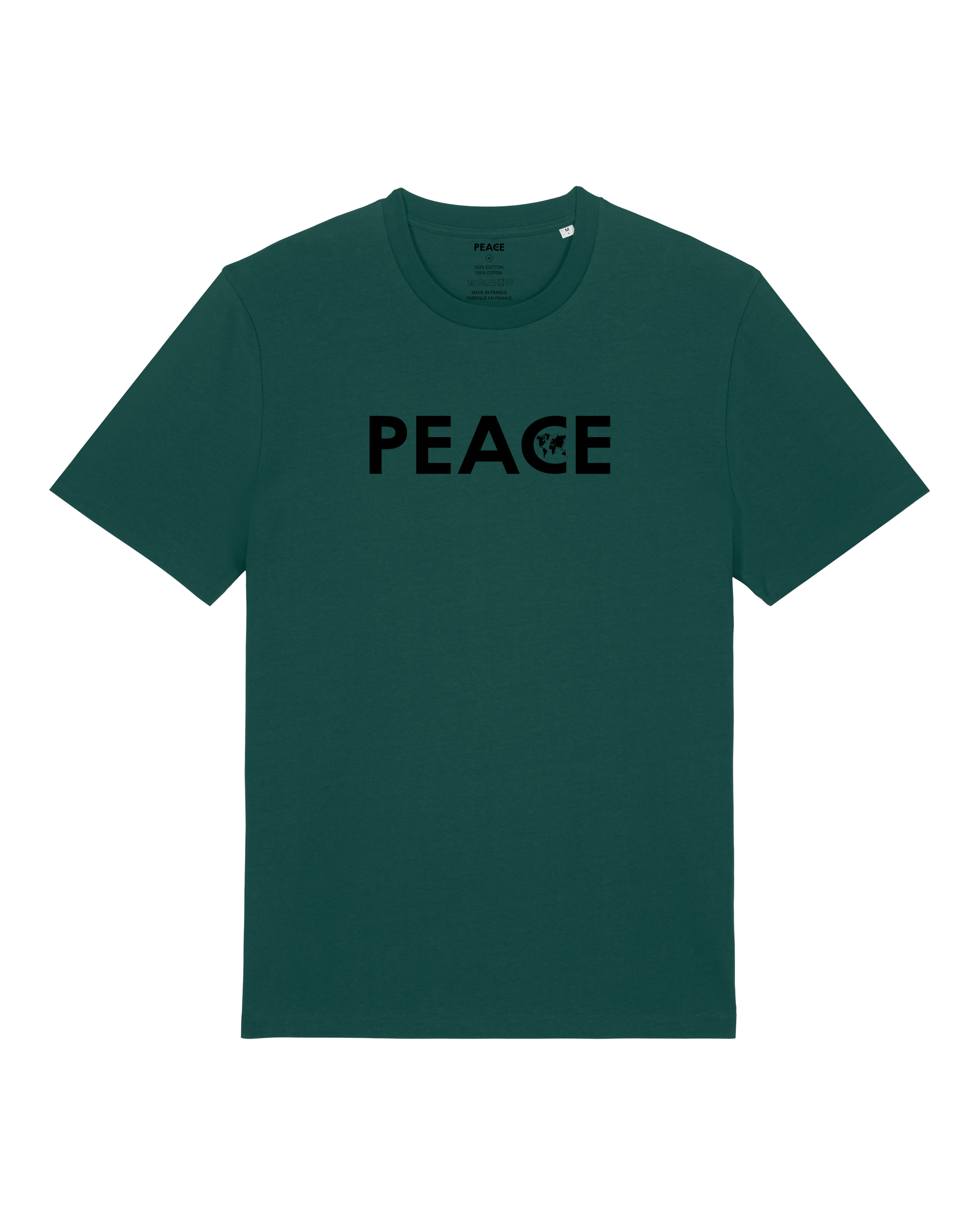 T-Shirt PEACE Classic Glazed Green - Black Logo