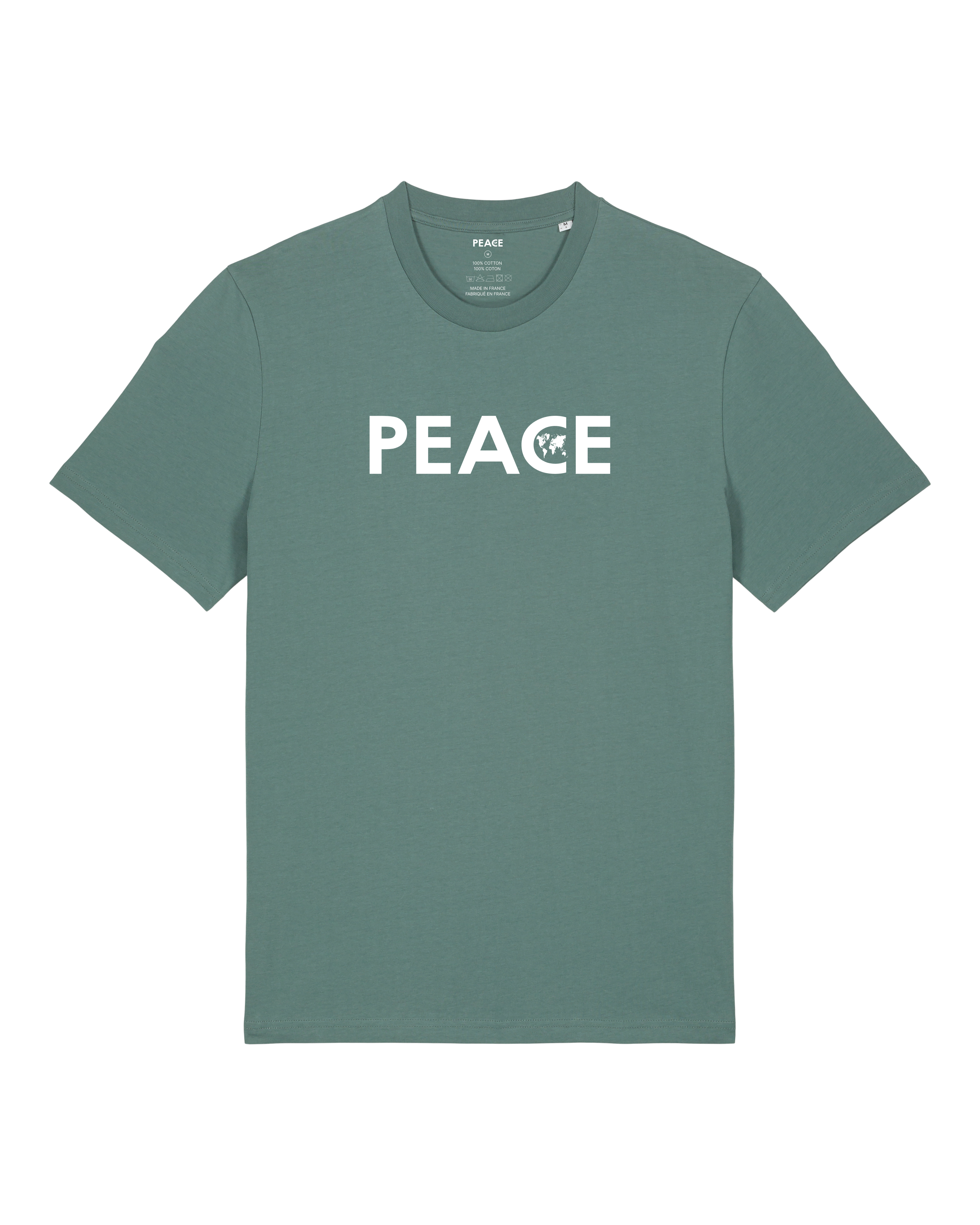 T-Shirt PEACE Classic Uni Green Bay - White Logo