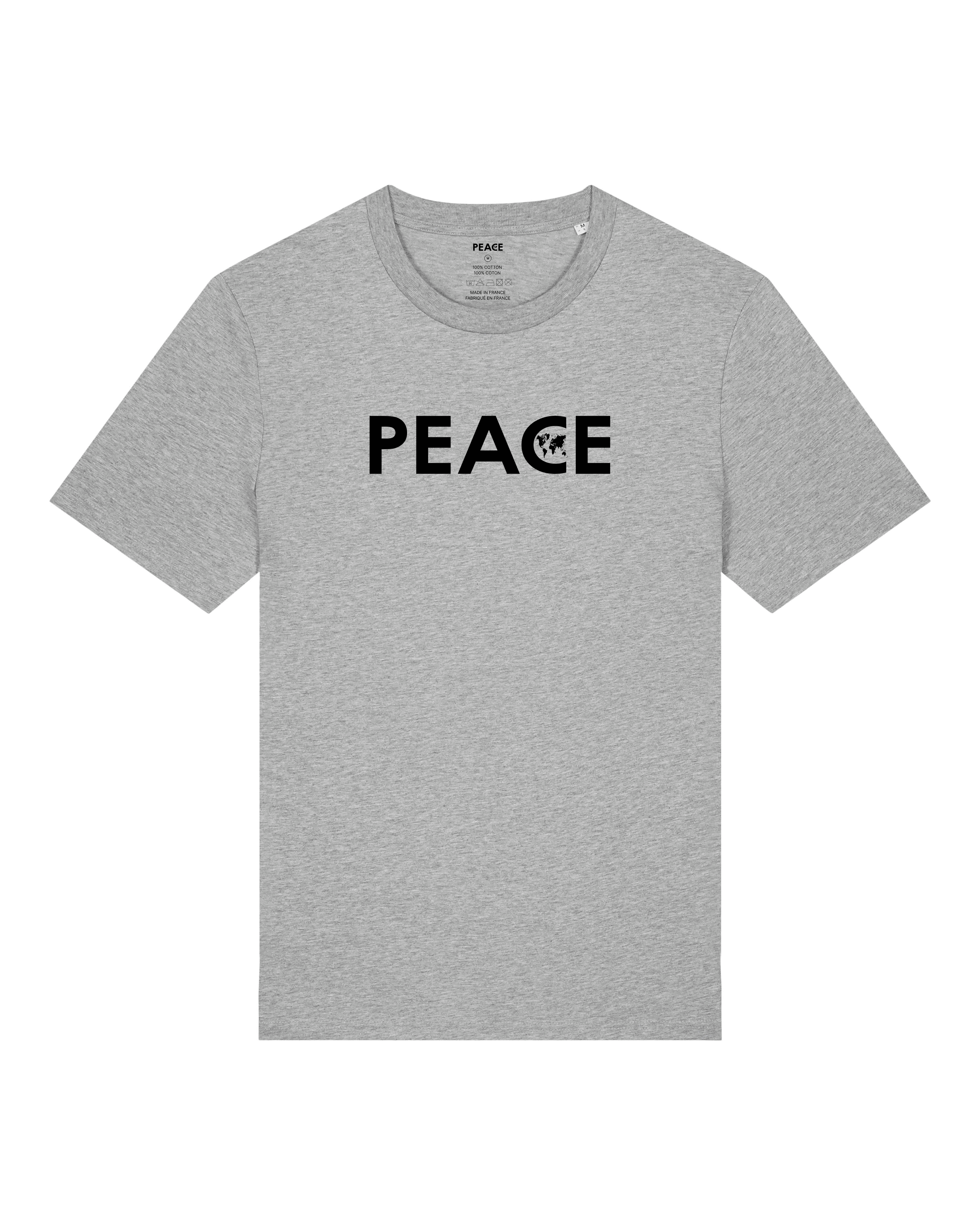 T-Shirt PEACE Classic Heather Grey - Black Logo