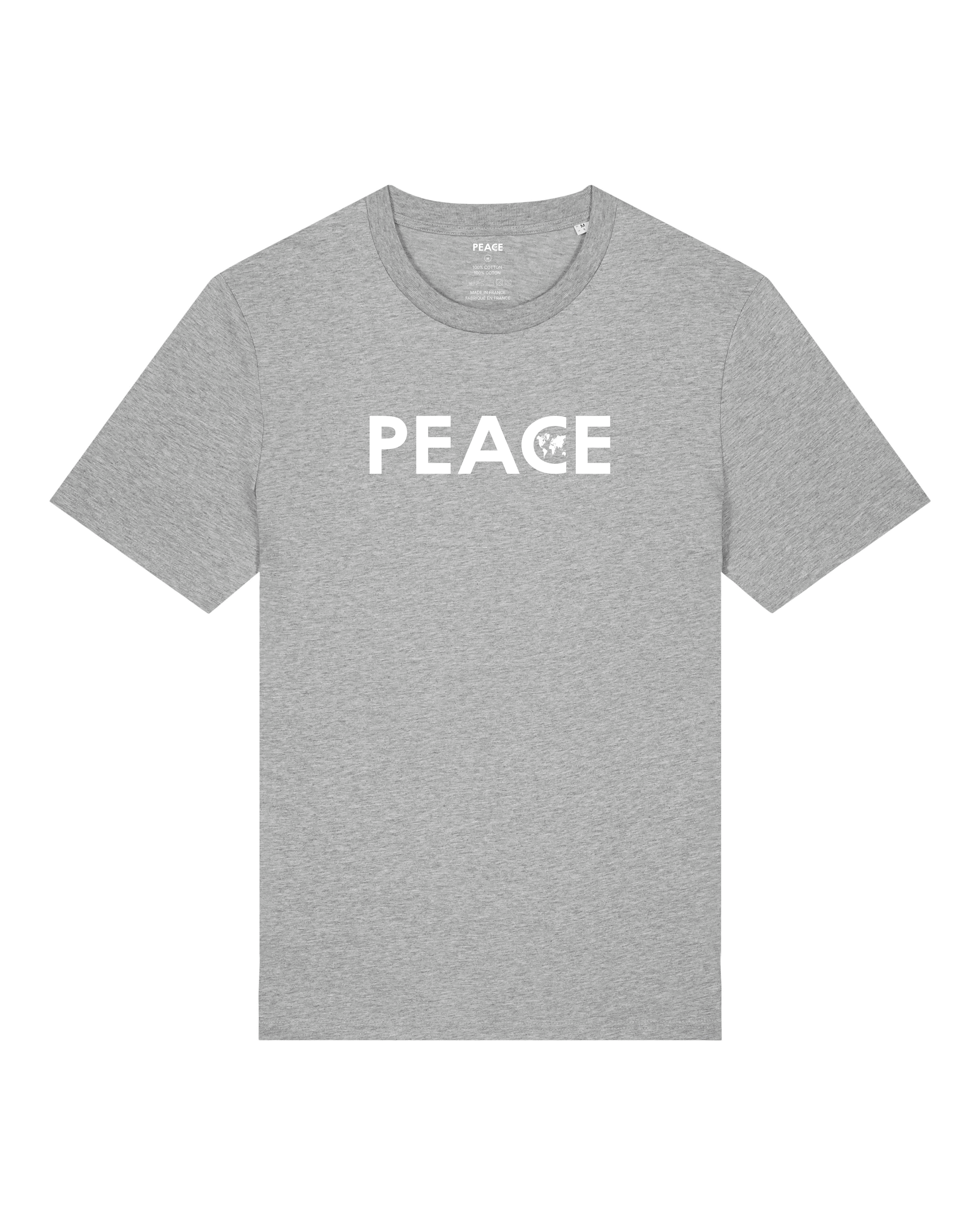 T-Shirt PEACE Classic Uni Heather Grey - White Logo