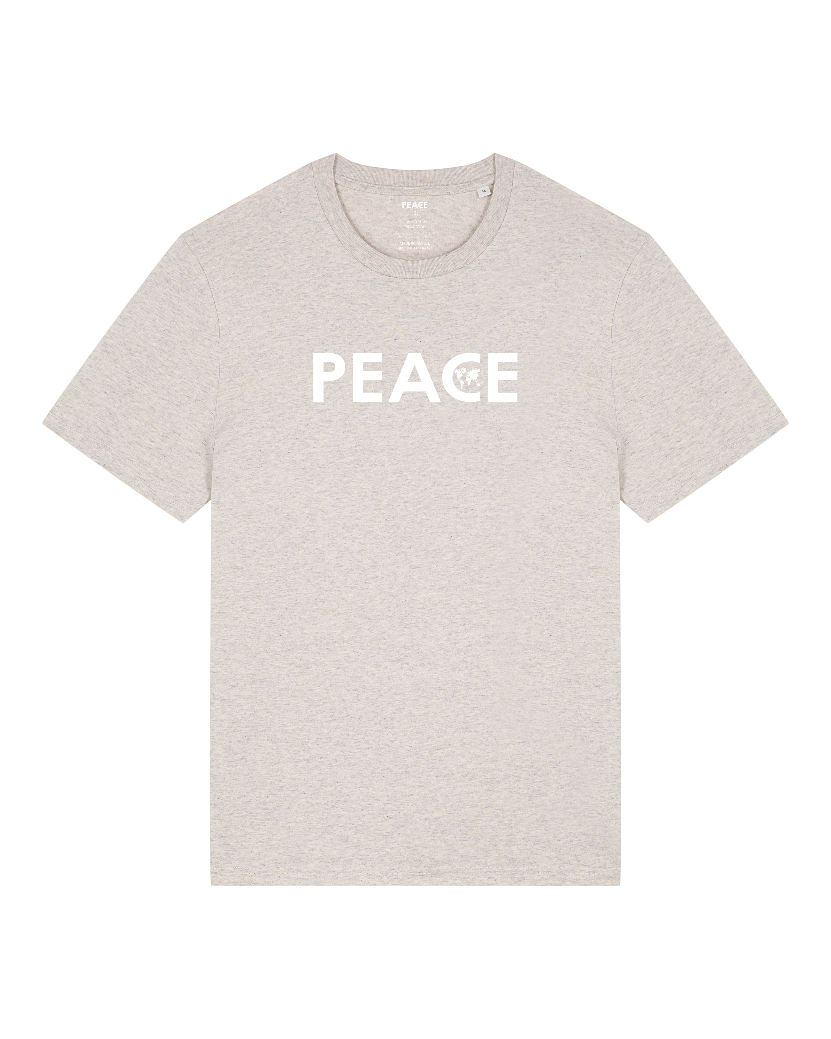 T-Shirt PEACE Classic Uni Heather Haze - White Logo