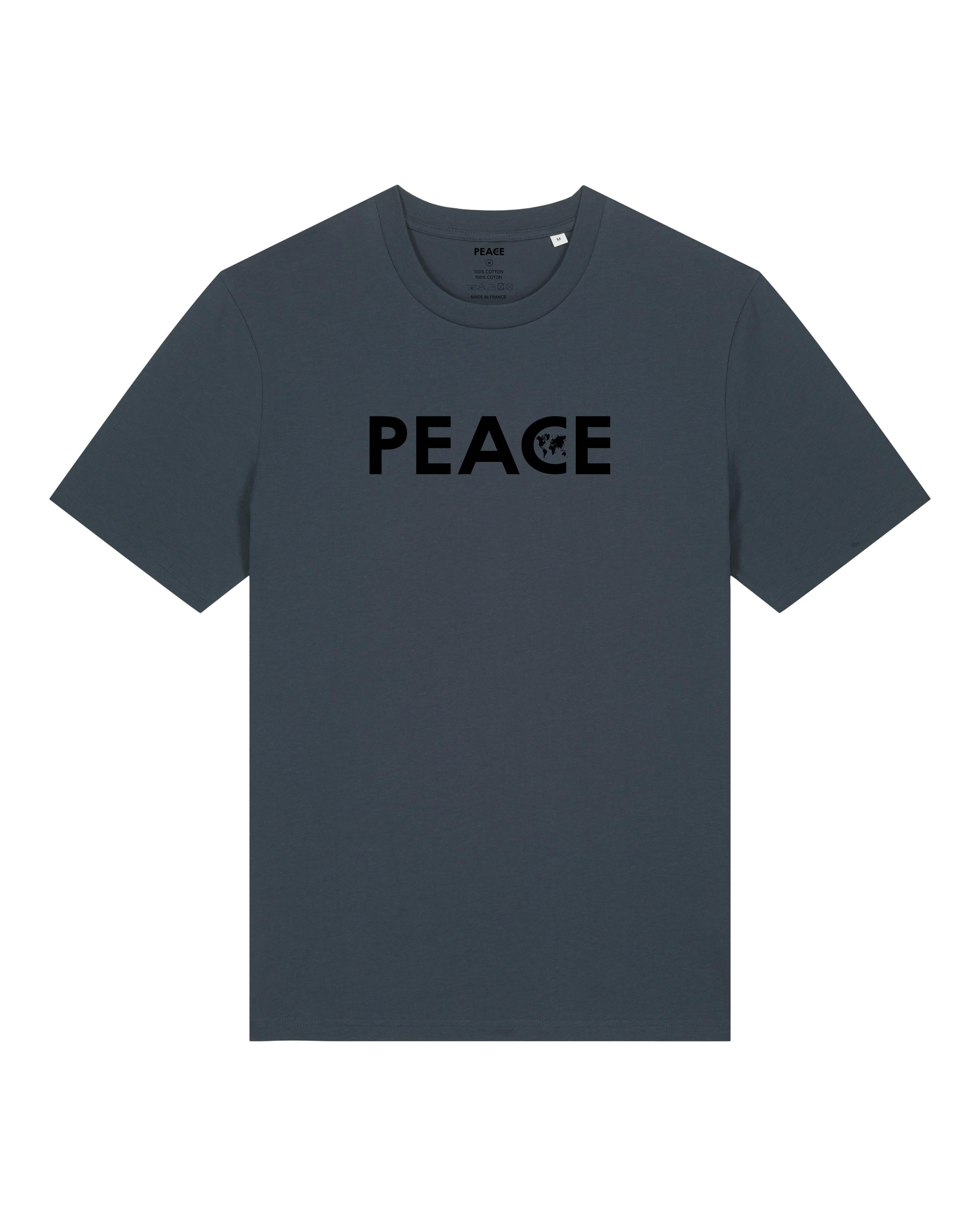T-Shirt PEACE Classic India Ink Grey - Black Logo