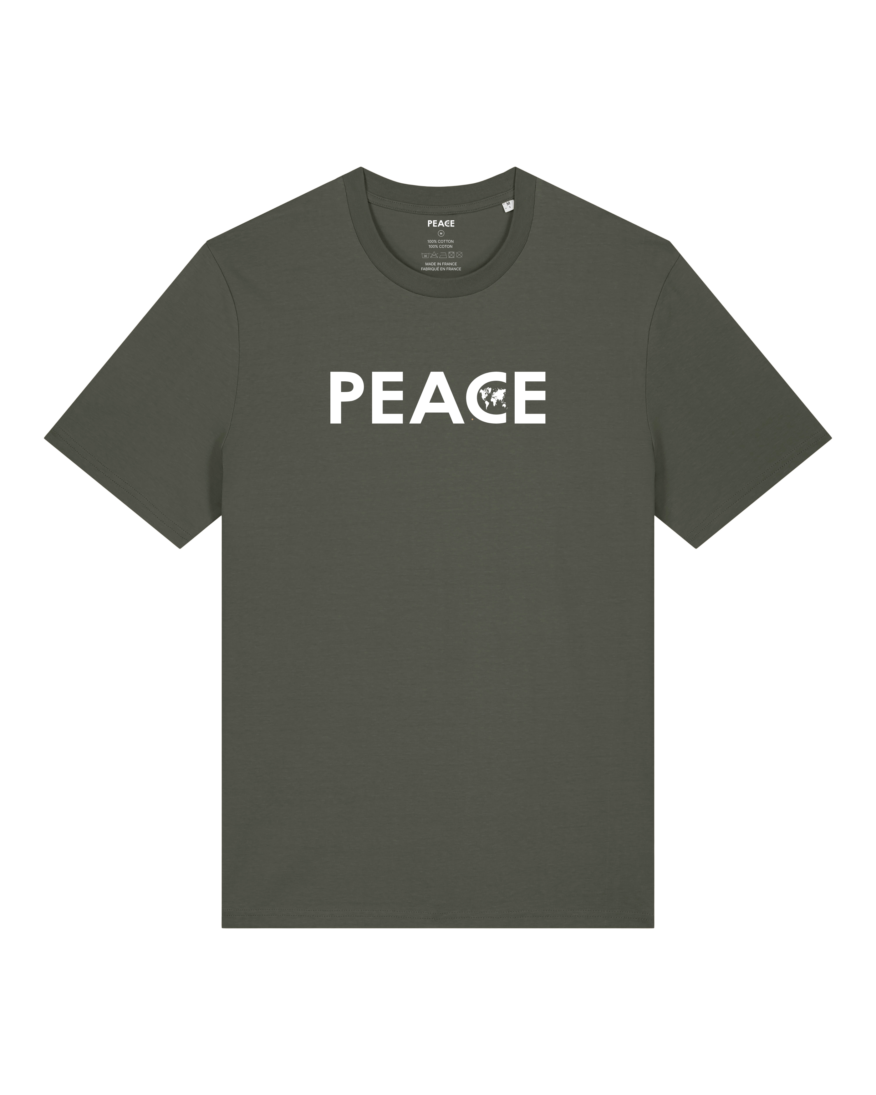 T-Shirt PEACE Classic Uni Khaki - White Logo
