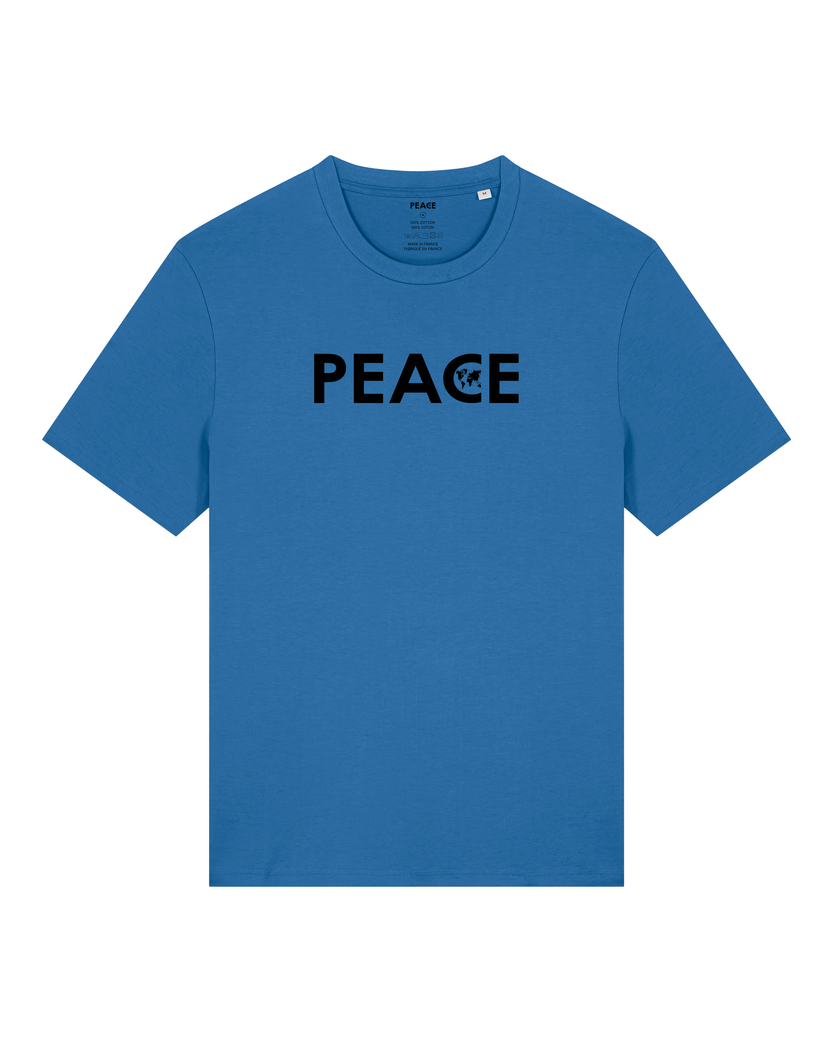 T-Shirt PEACE Classic Uni Mindful Blue - Black Logo