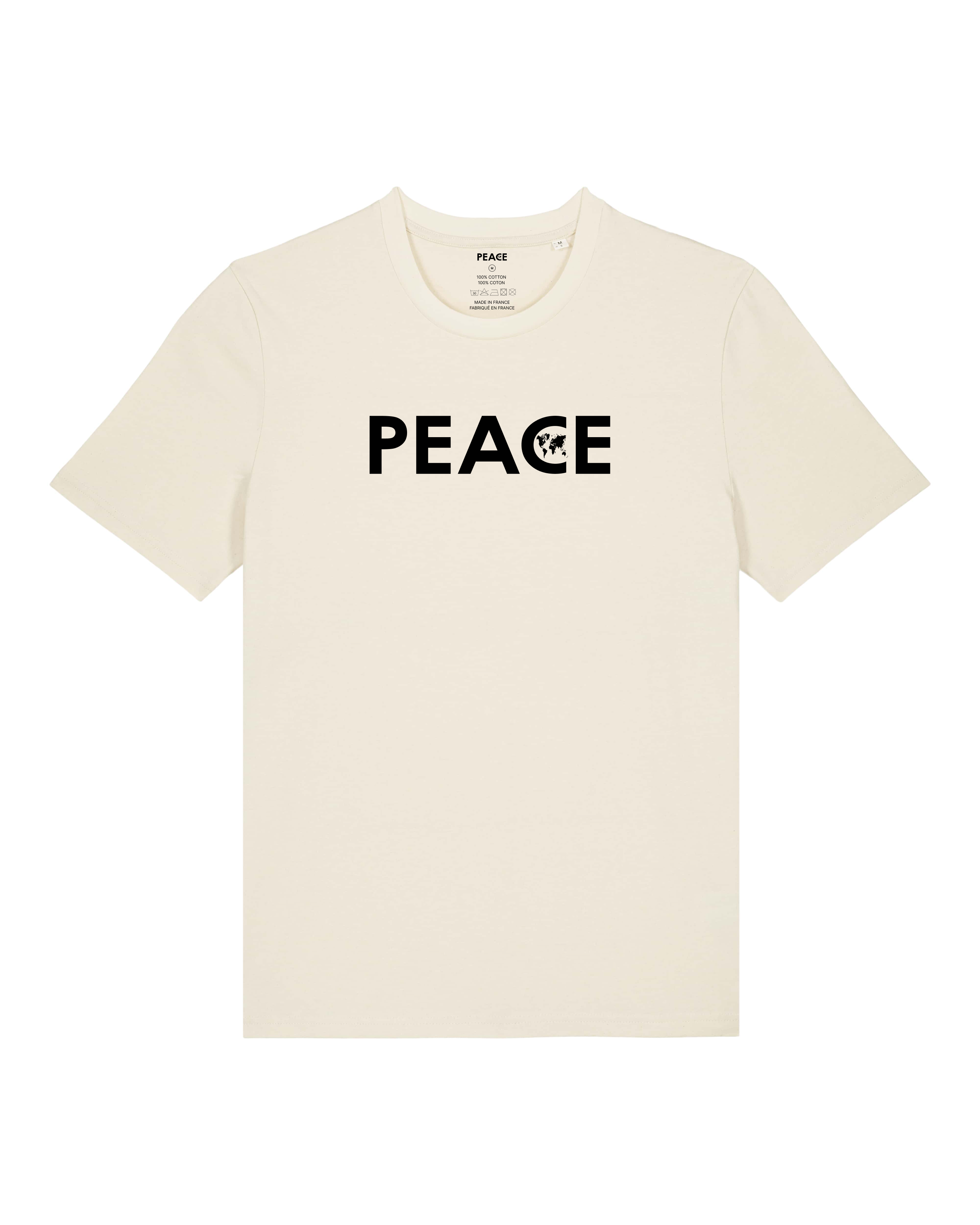 T-Shirt PEACE Classic Uni Natural Raw - Black Logo