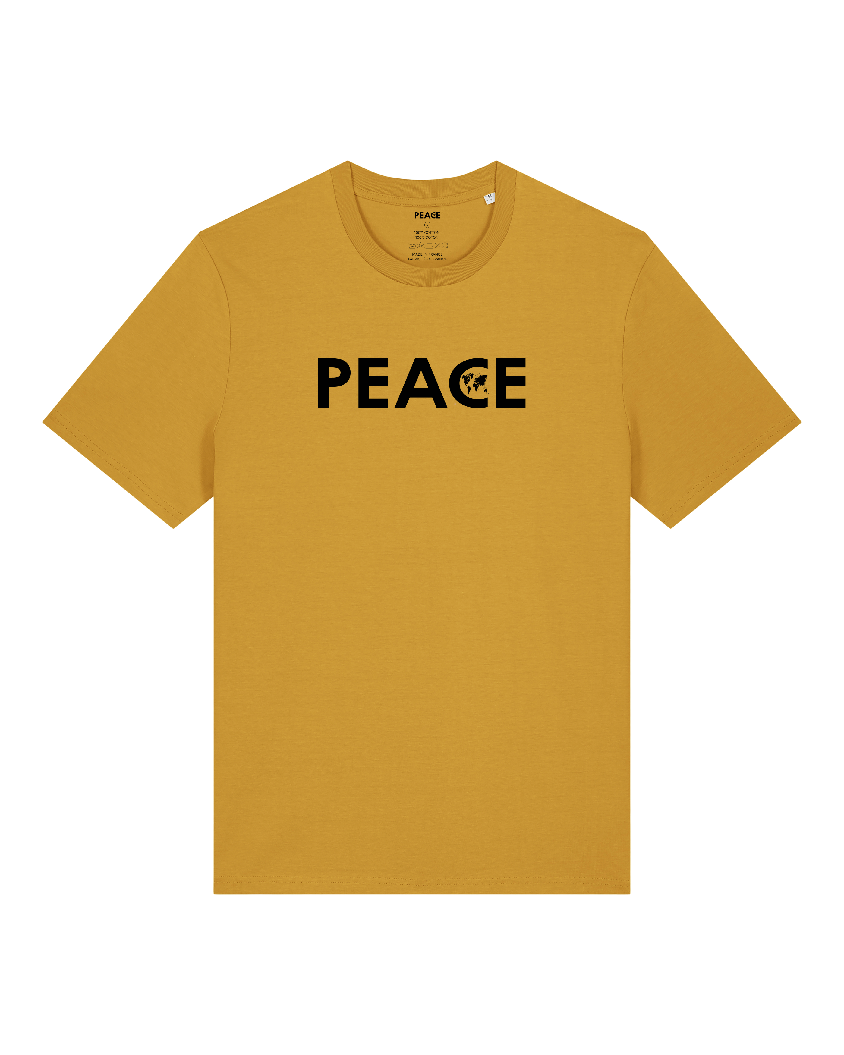 T-Shirt PEACE Classic Uni Ochre - Black Logo
