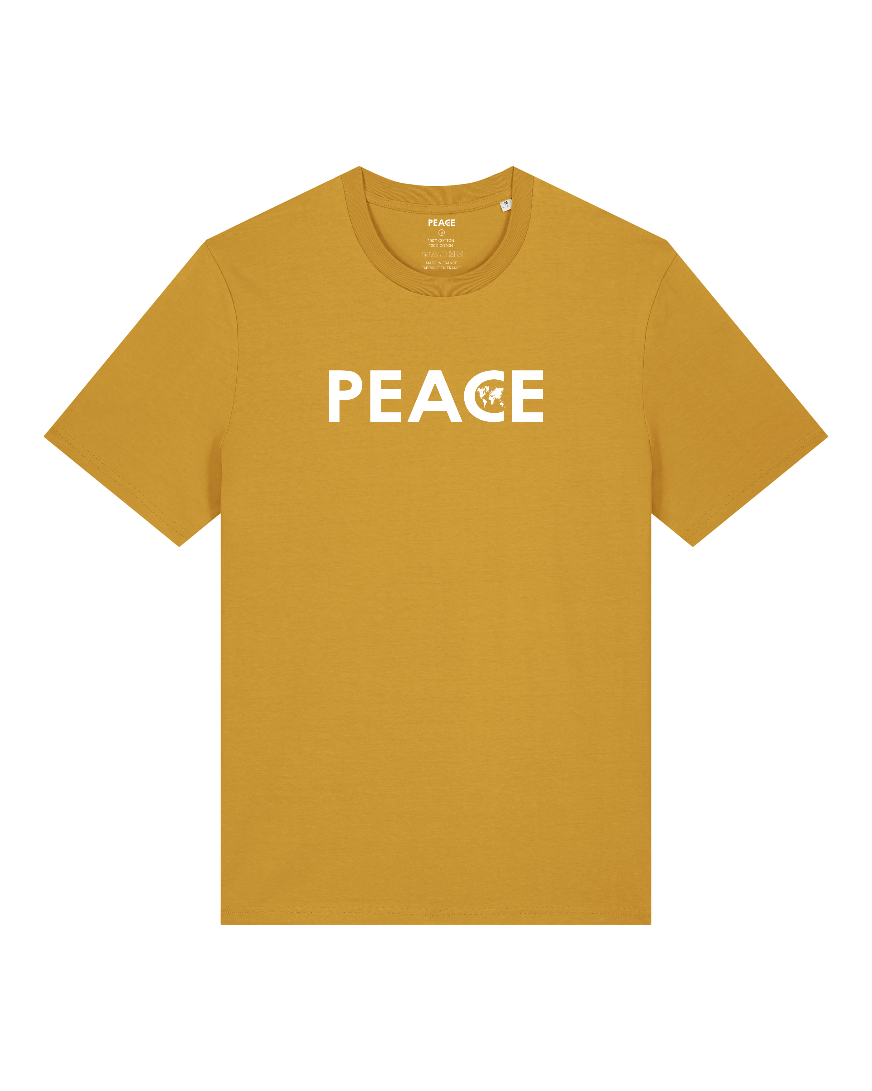 T-Shirt PEACE Classic Uni Ochre - White Logo